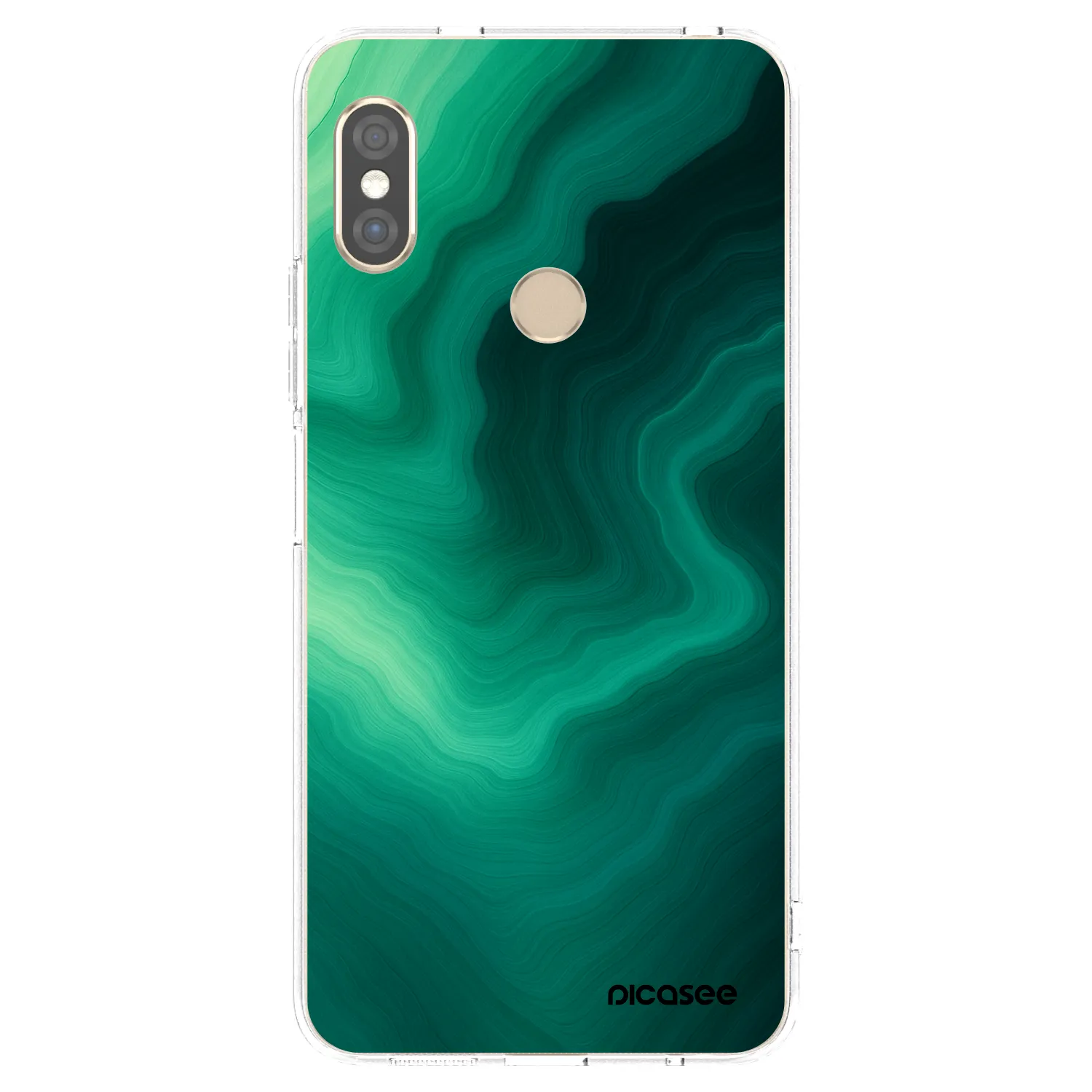 Picasee silikonski prozorni ovitek za Xiaomi Redmi Note 5 Global - Malachite