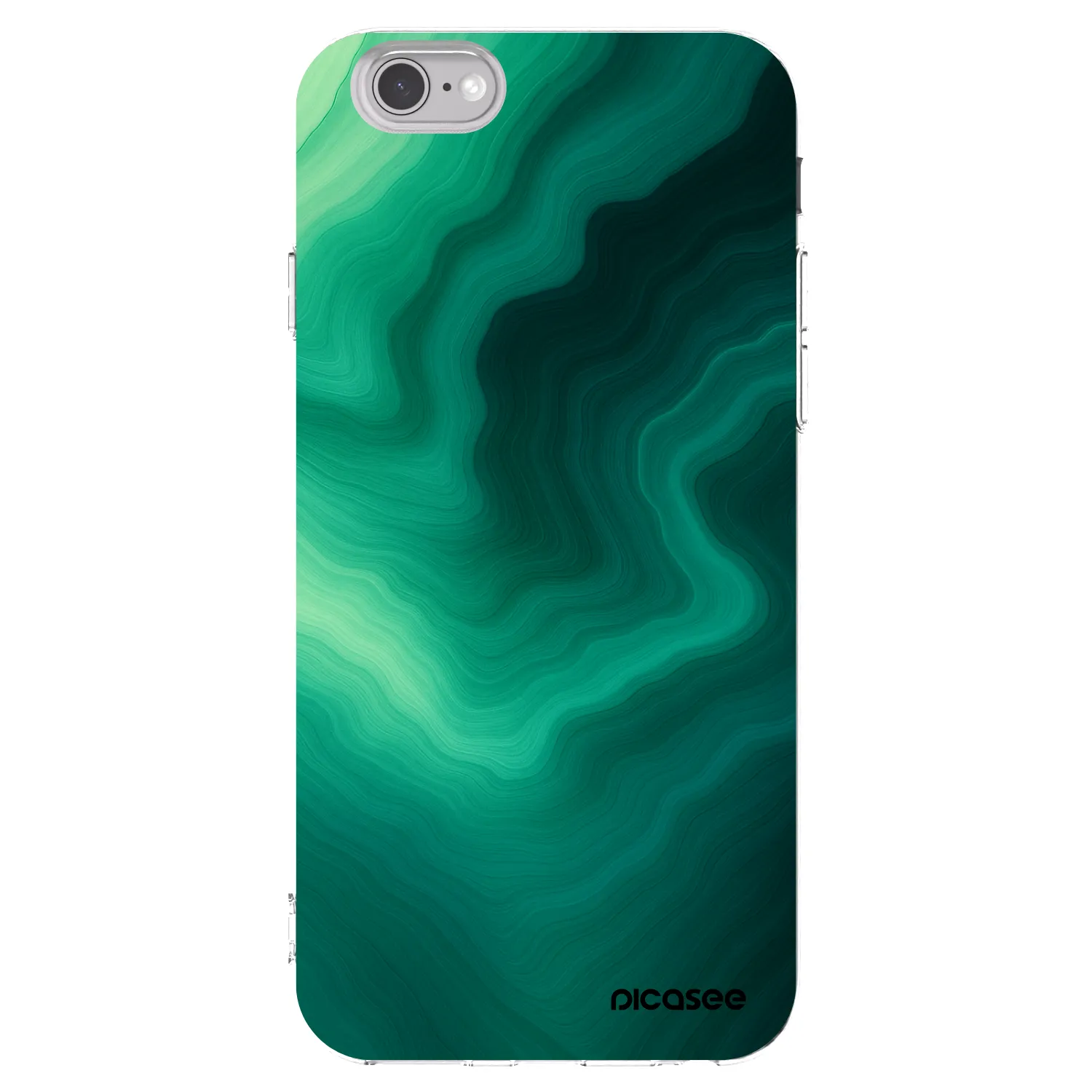Picasee silikonski prozorni ovitek za Apple iPhone 6/6S - Malachite