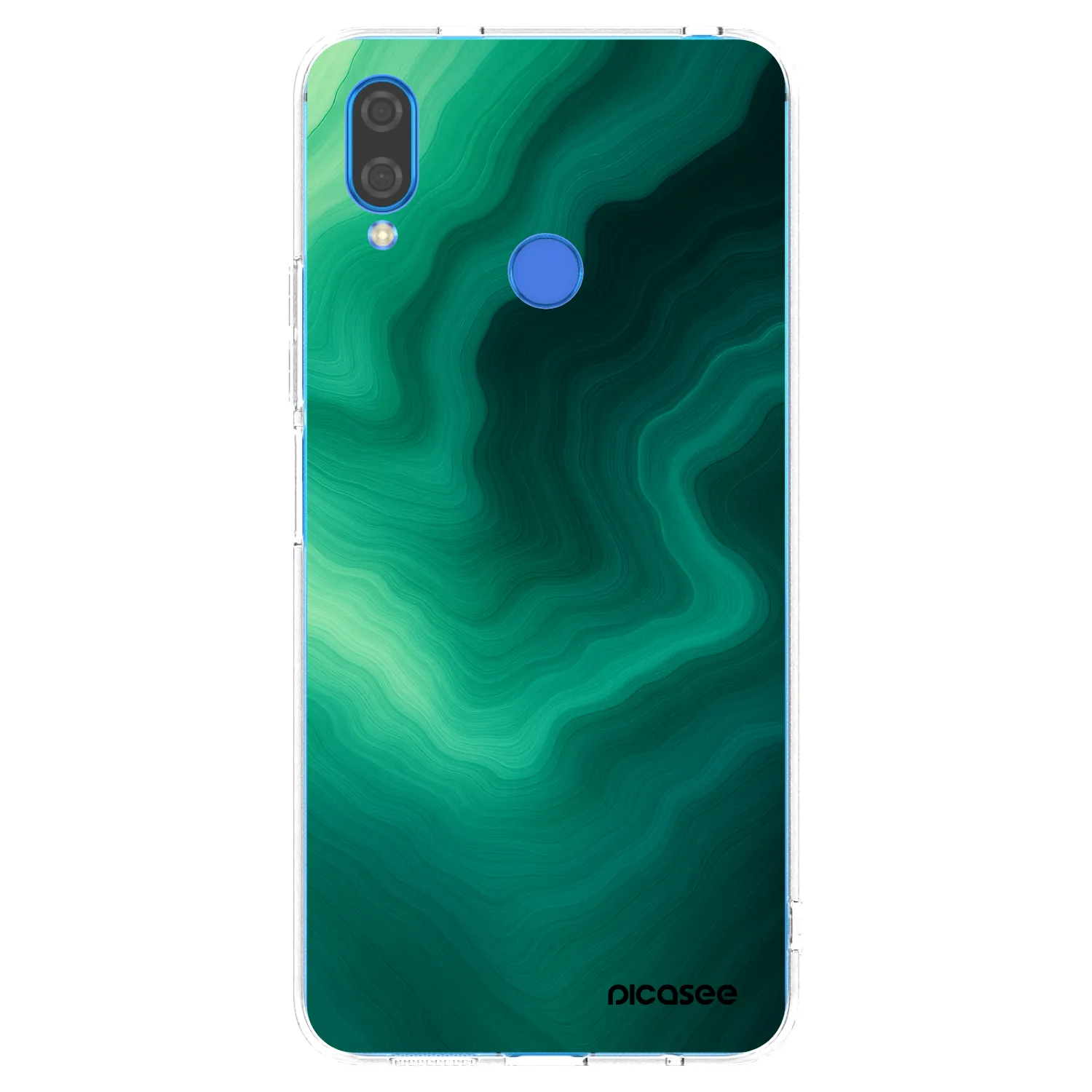 Picasee silikonski prozorni ovitek za Huawei Nova 3 - Malachite