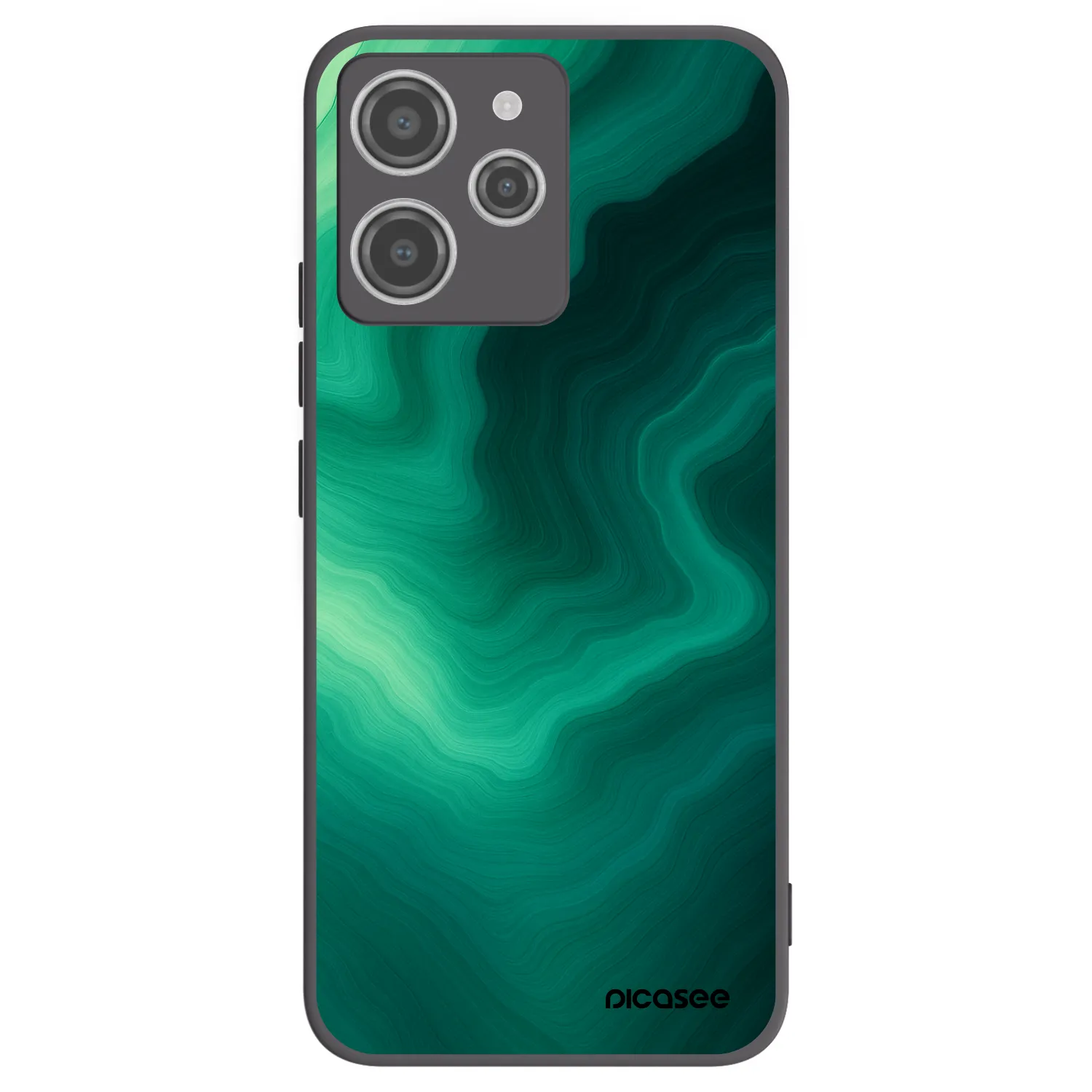 Picasee silikonski črni ovitek za Xiaomi Redmi 12 4G - Malachite