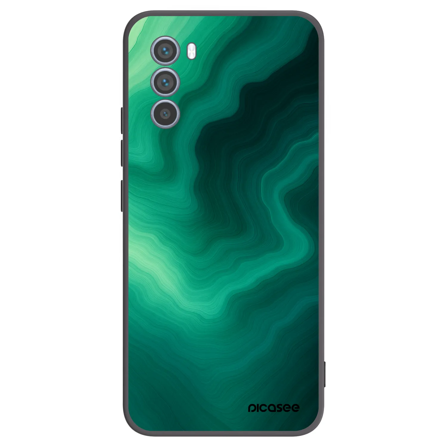 Picasee silikonski črni ovitek za Motorola Moto G62 - Malachite