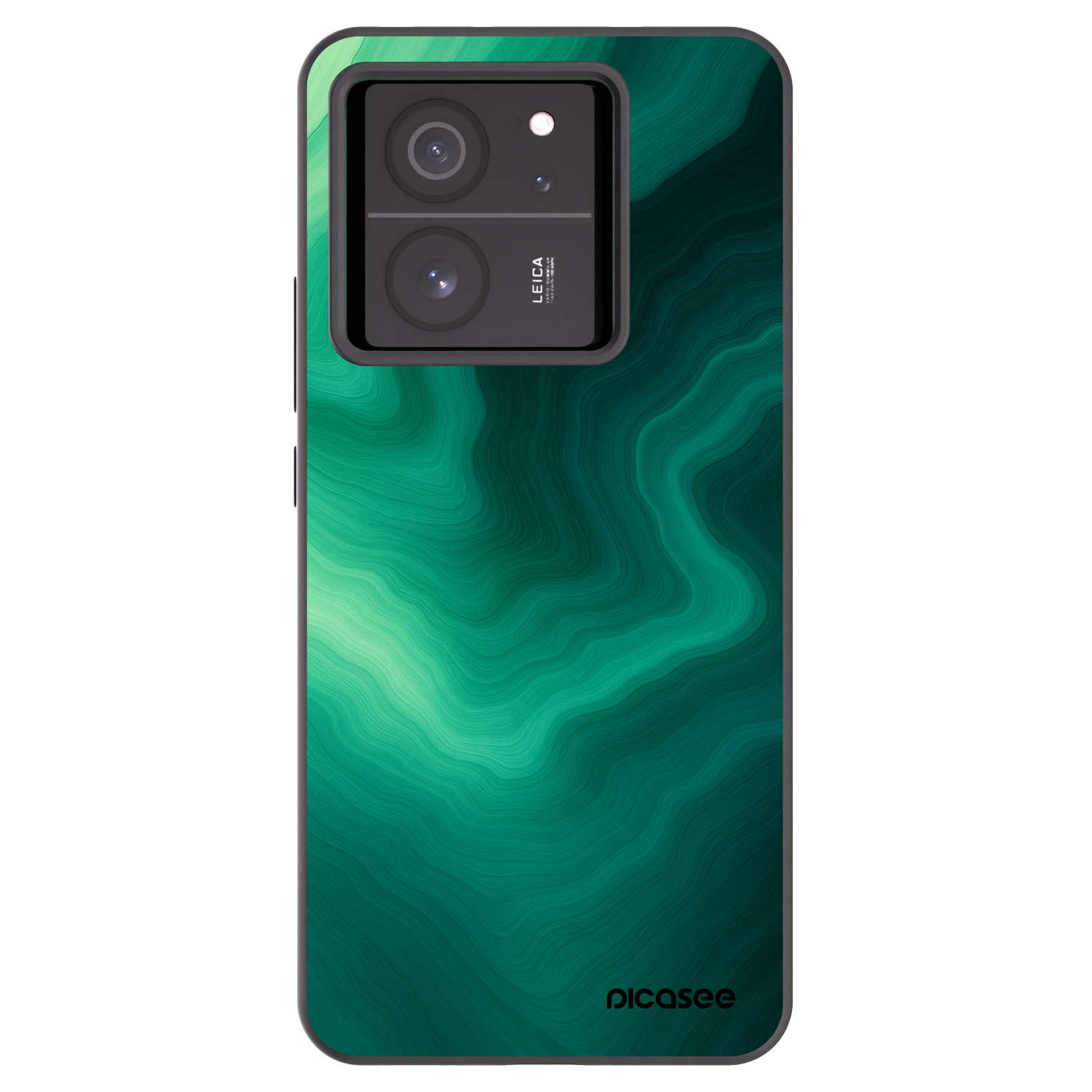 Picasee silikonski črni ovitek za Xiaomi 13T Pro - Malachite