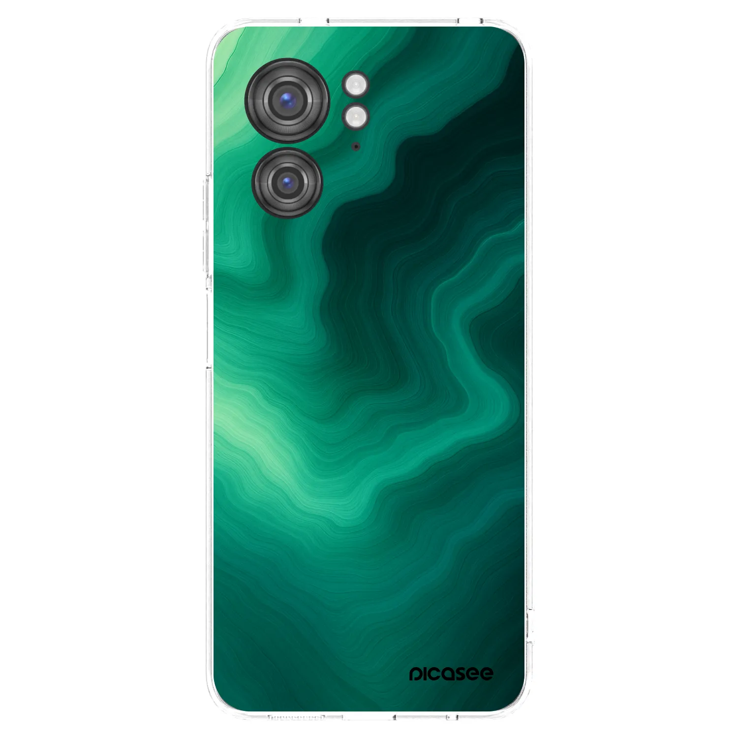 Picasee silikonski prozorni ovitek za Motorola Edge 40 - Malachite