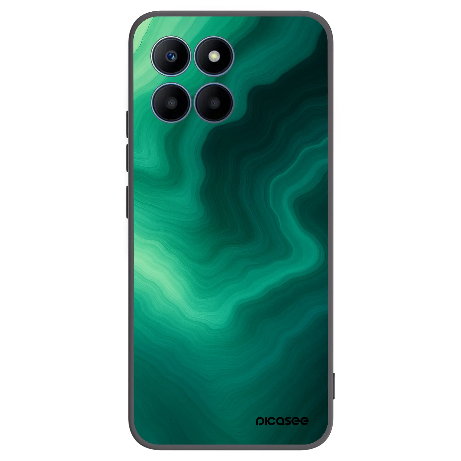 Picasee silikonski črni ovitek za Honor 70 Lite - Malachite
