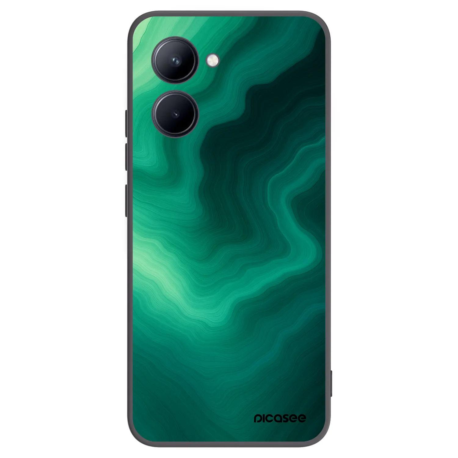 Picasee silikonski črni ovitek za Realme C33 (2023) - Malachite