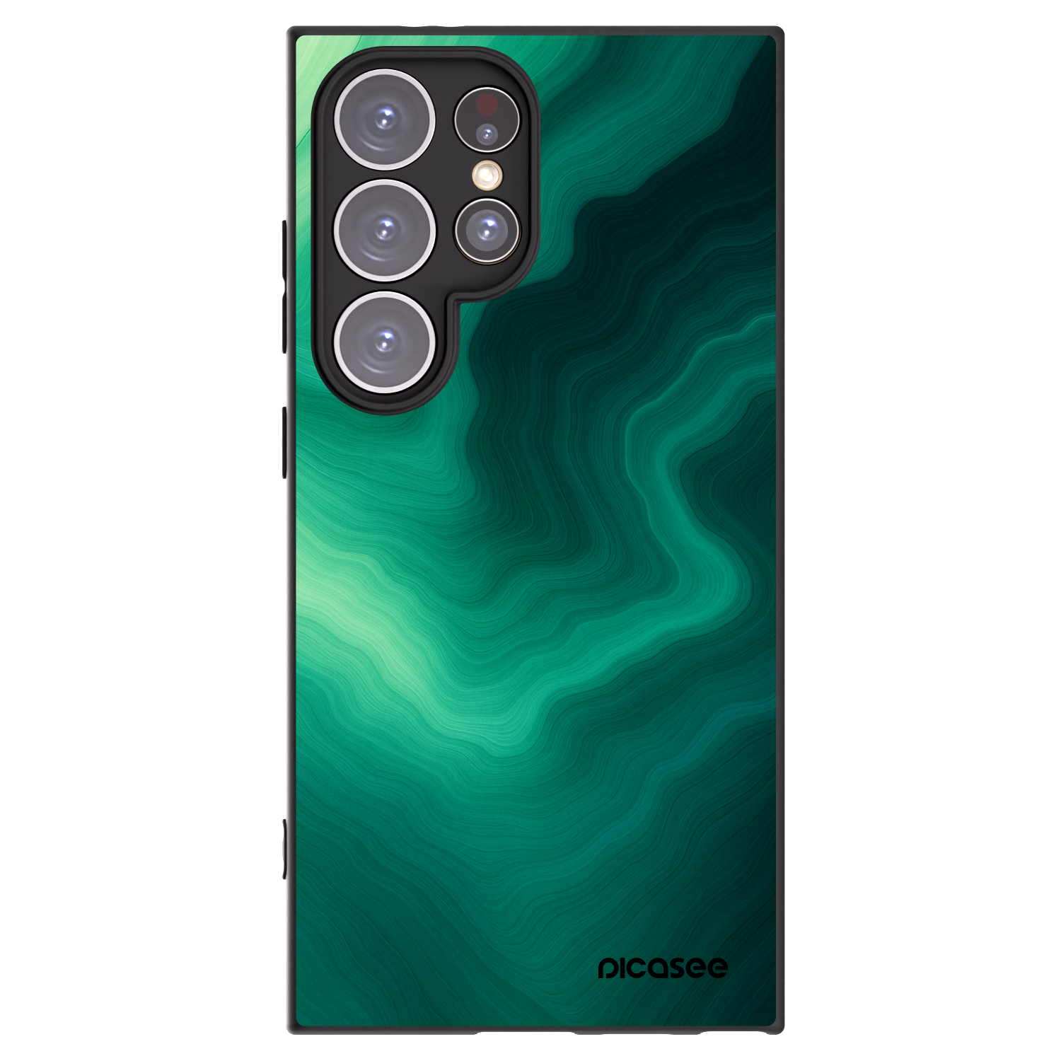 Picasee silikonski črni ovitek za Samsung Galaxy S24 Ultra S928B 5G - Malachite