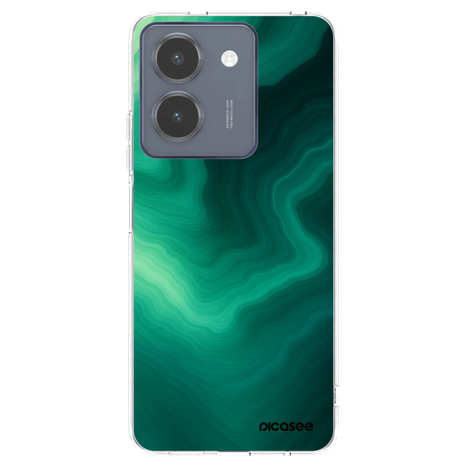 Picasee silikonski prozorni ovitek za Vivo Y36 4G - Malachite