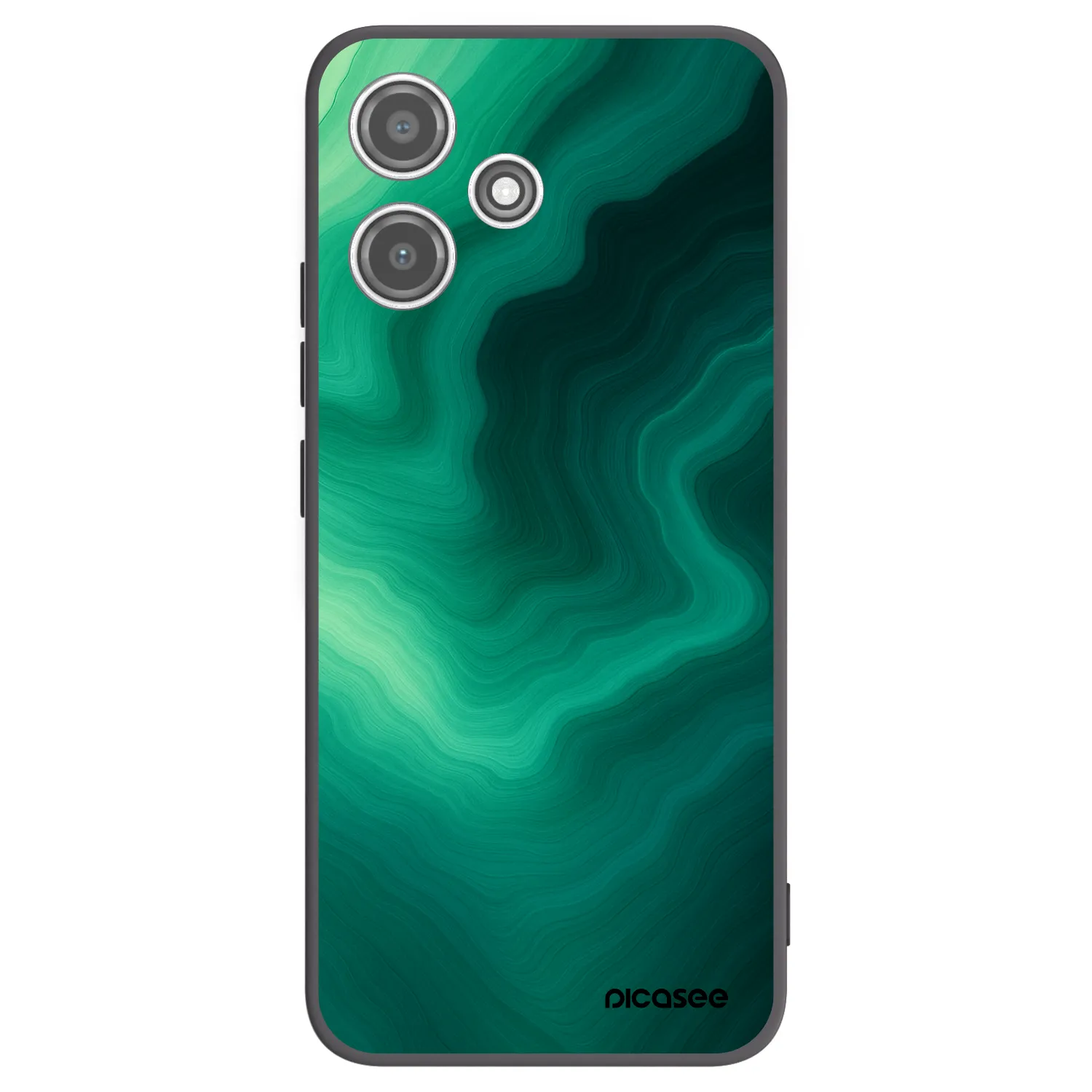 Picasee silikonski črni ovitek za Xiaomi Redmi 12 5G - Malachite