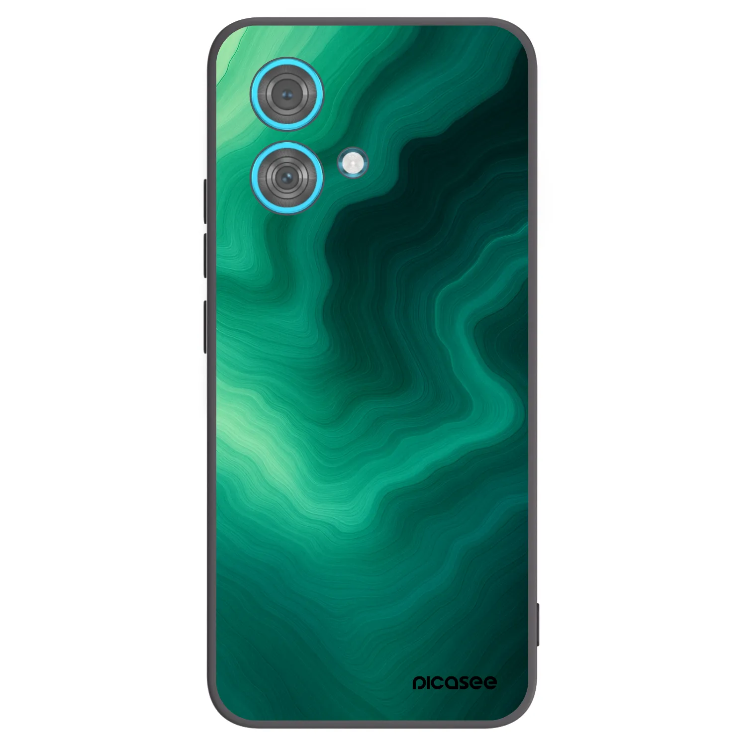 Picasee silikonski črni ovitek za Motorola Edge 40 Neo - Malachite