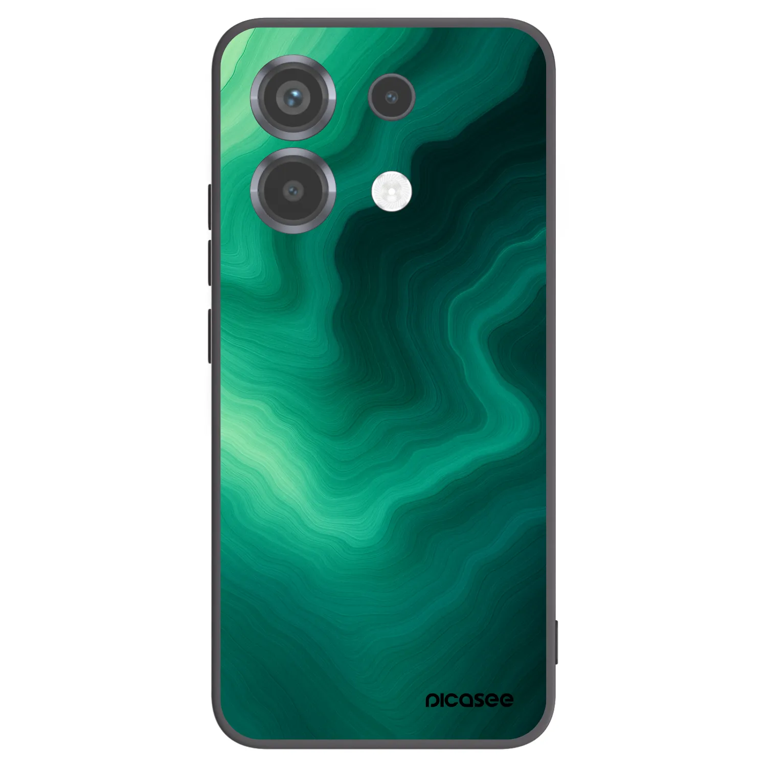 Picasee silikonski črni ovitek za Xiaomi Poco X6 - Malachite