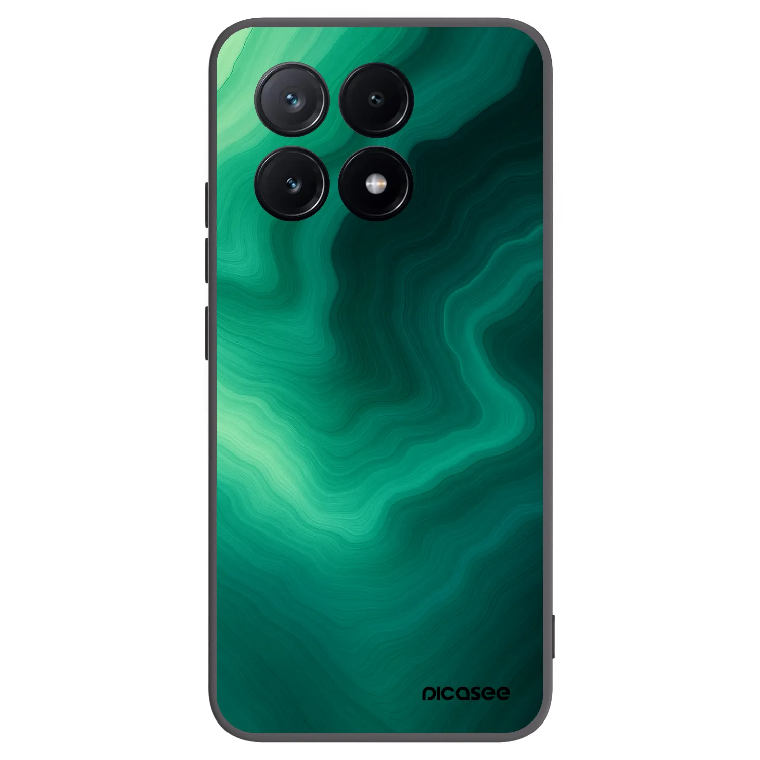 Picasee silikonski črni ovitek za Xiaomi Poco X6 Pro - Malachite