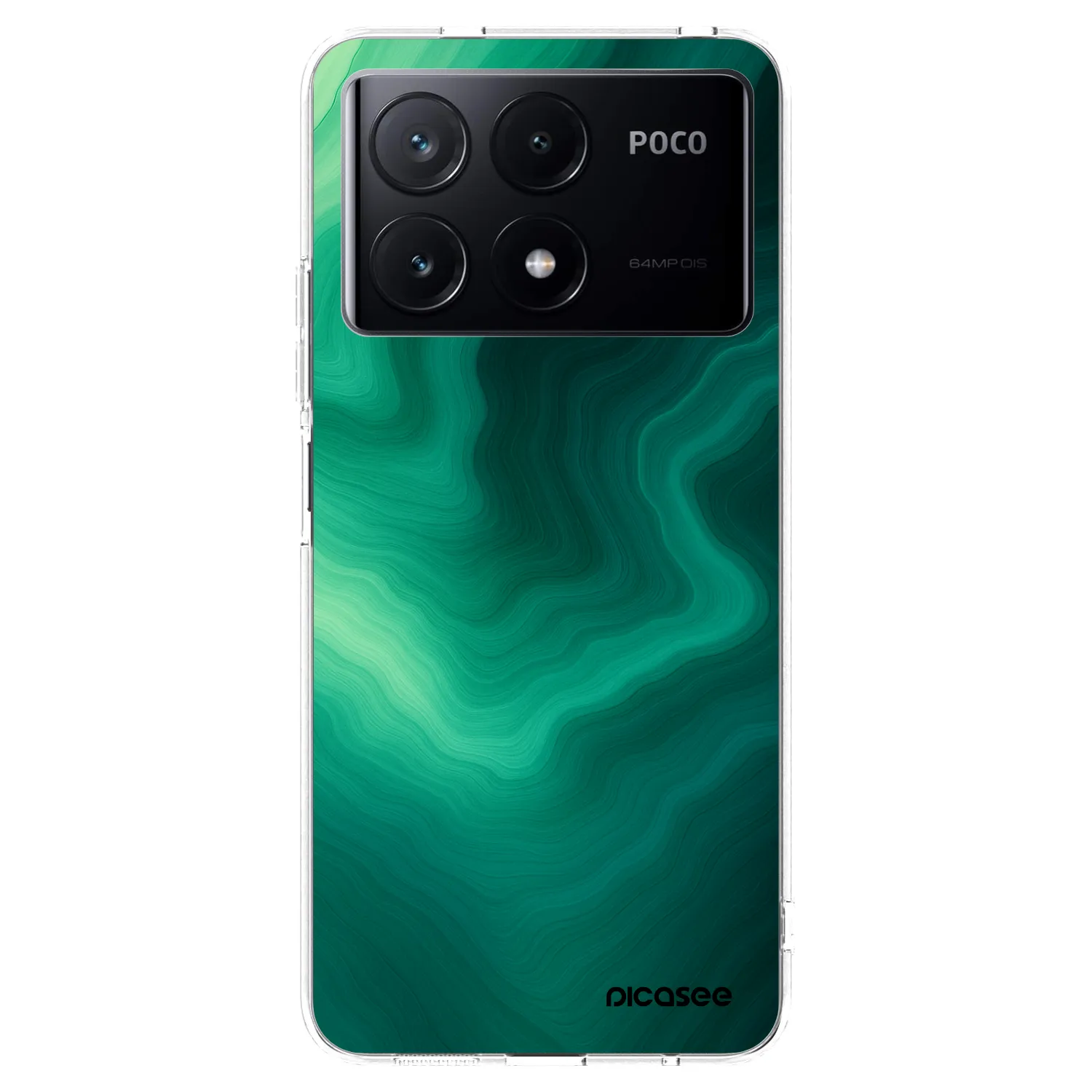 Picasee silikonski prozorni ovitek za Xiaomi Poco X6 Pro - Malachite