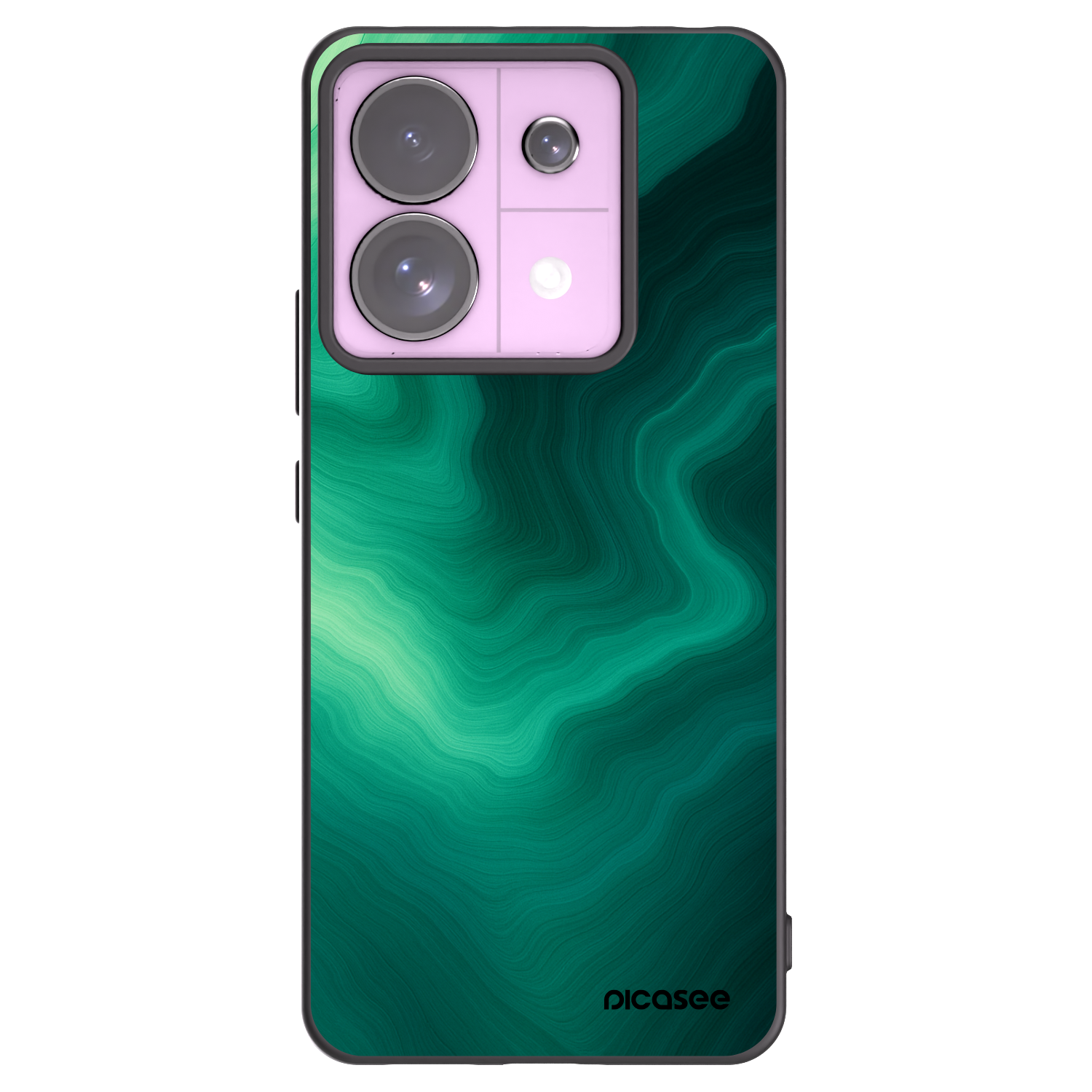 Picasee silikonski črni ovitek za Xiaomi Redmi Note 13 Pro 5G - Malachite