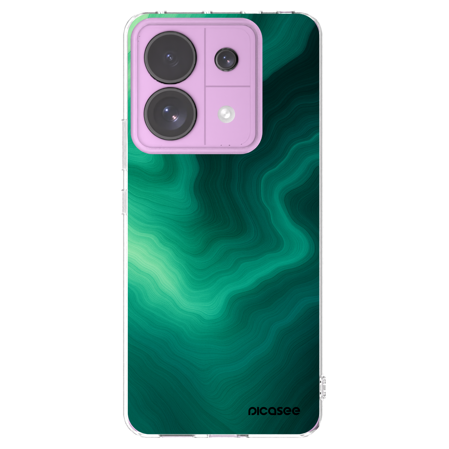 Picasee silikonski prozorni ovitek za Xiaomi Redmi Note 13 Pro 5G - Malachite