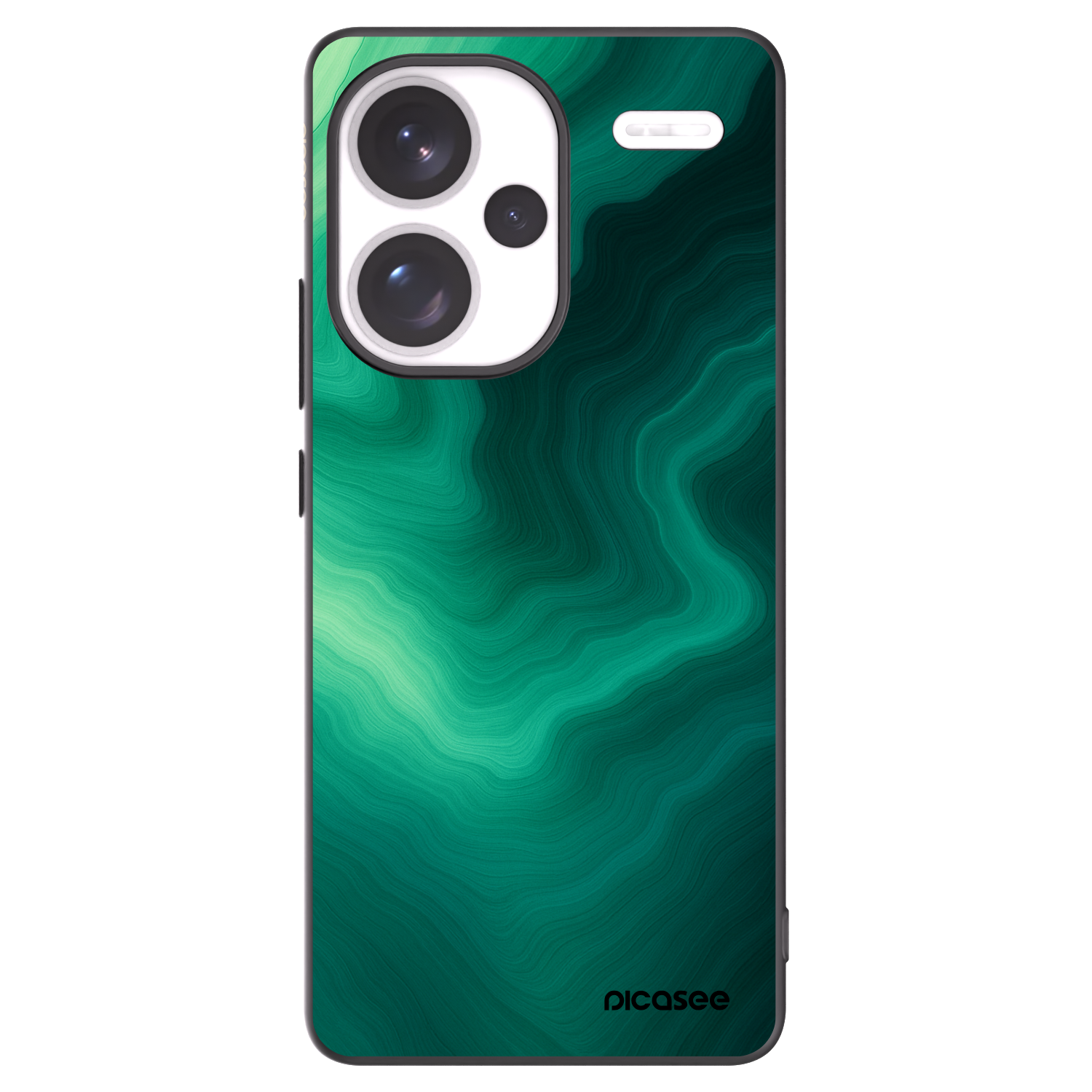 Picasee silikonski črni ovitek za Xiaomi Redmi Note 13 Pro+ 5G - Malachite