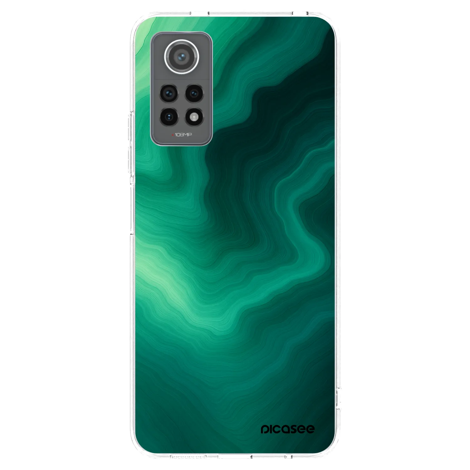 Picasee silikonski prozorni ovitek za Xiaomi Redmi Note 12 Pro 4G - Malachite