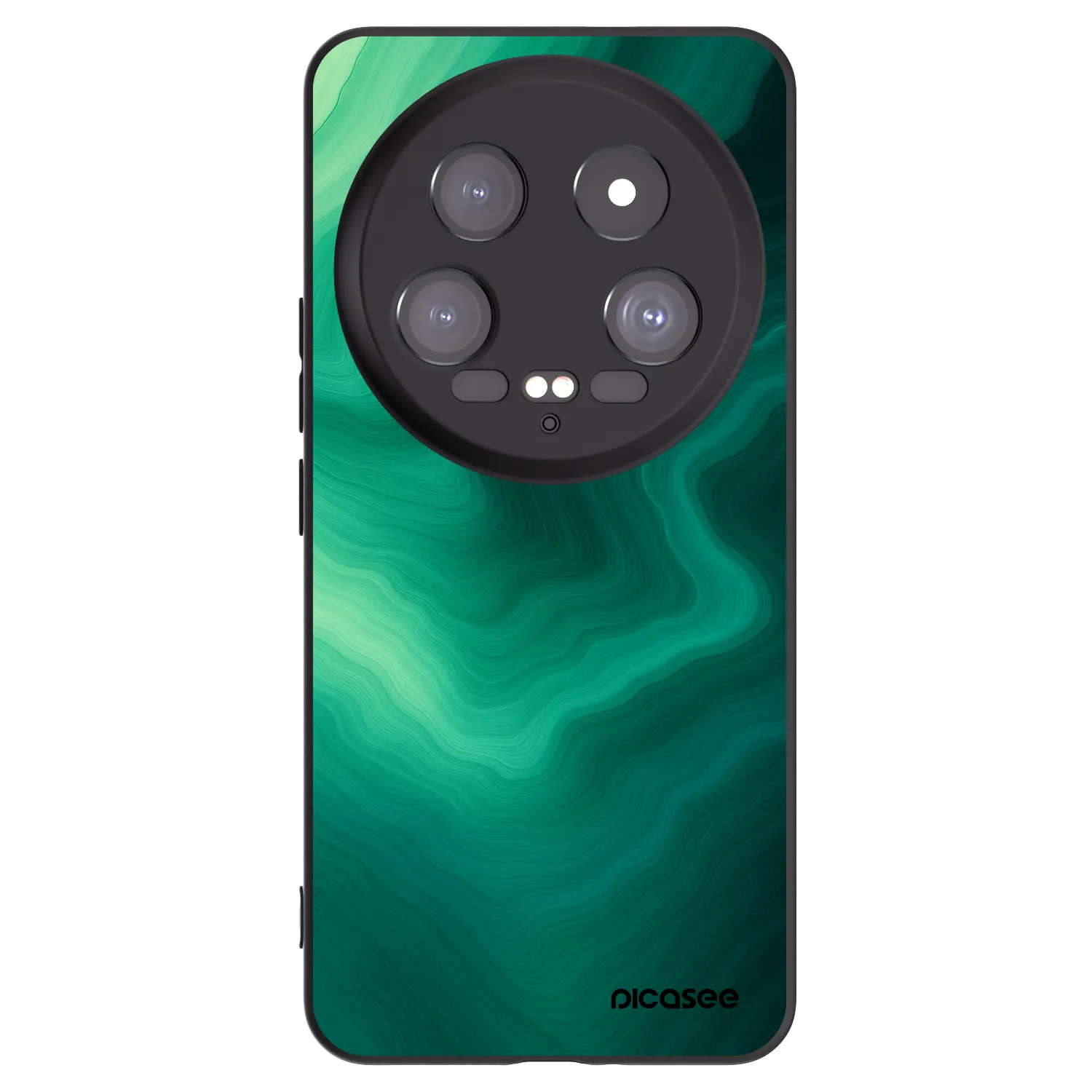 Picasee silikonski črni ovitek za Xiaomi 14 Ultra - Malachite