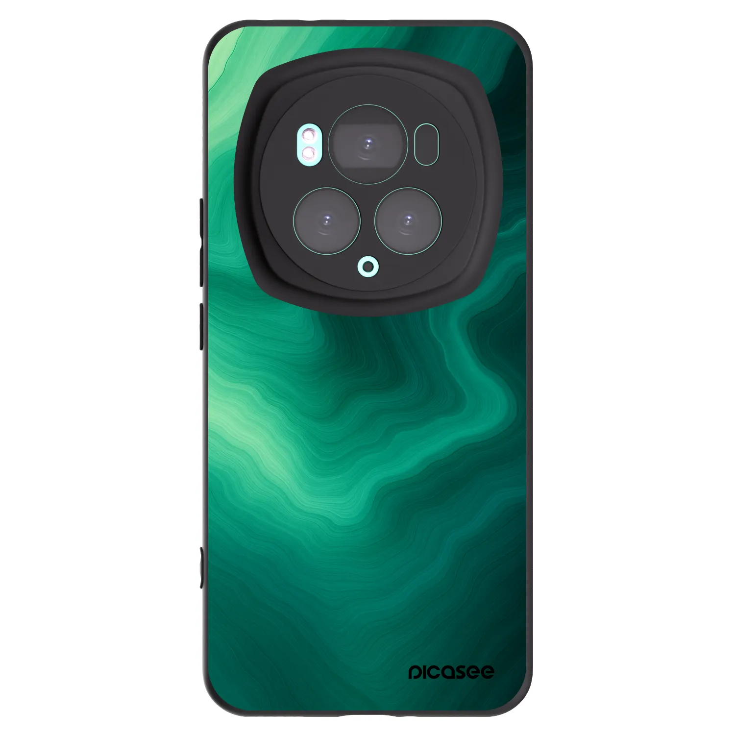 Picasee silikonski črni ovitek za Honor Magic6 Pro - Malachite