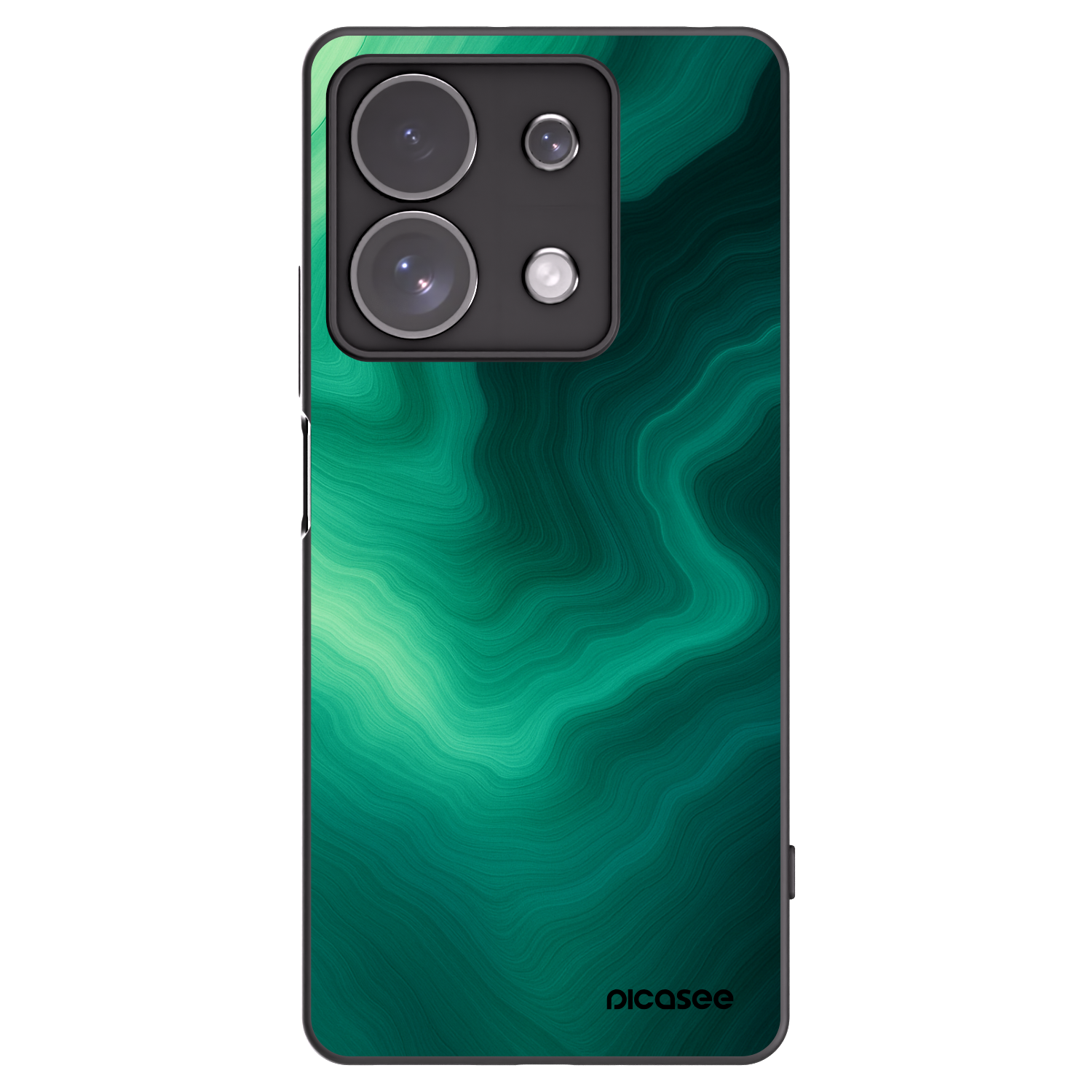 Picasee silikonski črni ovitek za Xiaomi Redmi Note 13 Pro 4G - Malachite
