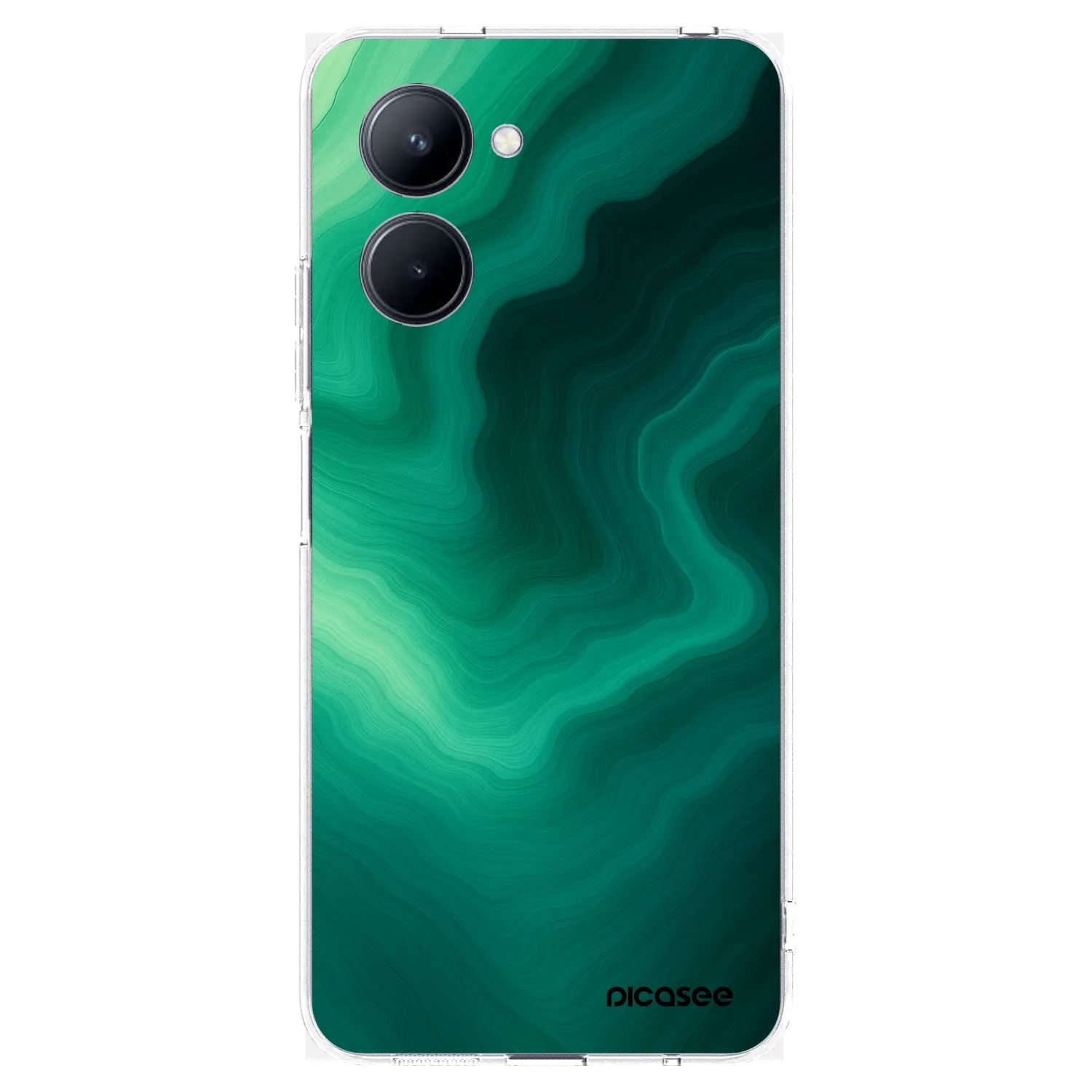 Picasee silikonski prozorni ovitek za Realme C33 (2023) - Malachite