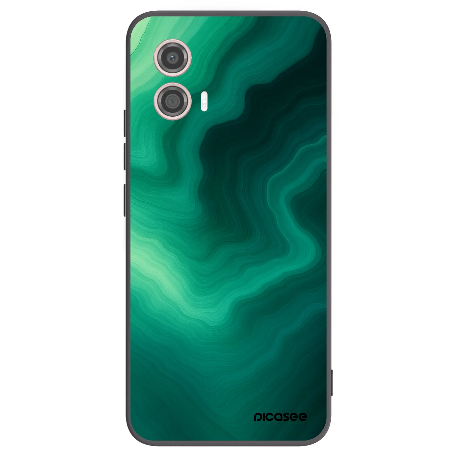 Picasee silikonski črni ovitek za Motorola Moto G53 5G - Malachite