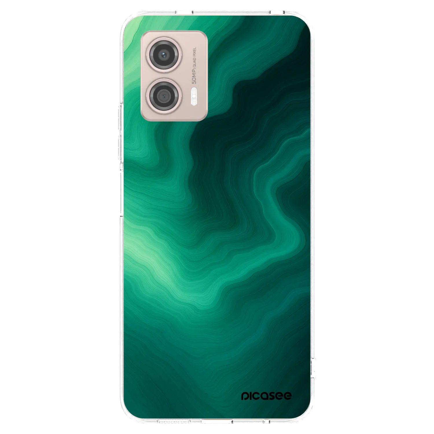 Picasee silikonski prozorni ovitek za Motorola Moto G53 5G - Malachite