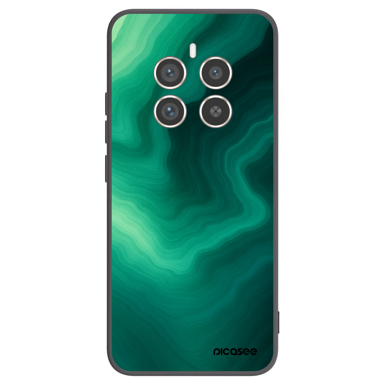 Picasee silikonski črni ovitek za Realme 12 Pro 5G - Malachite