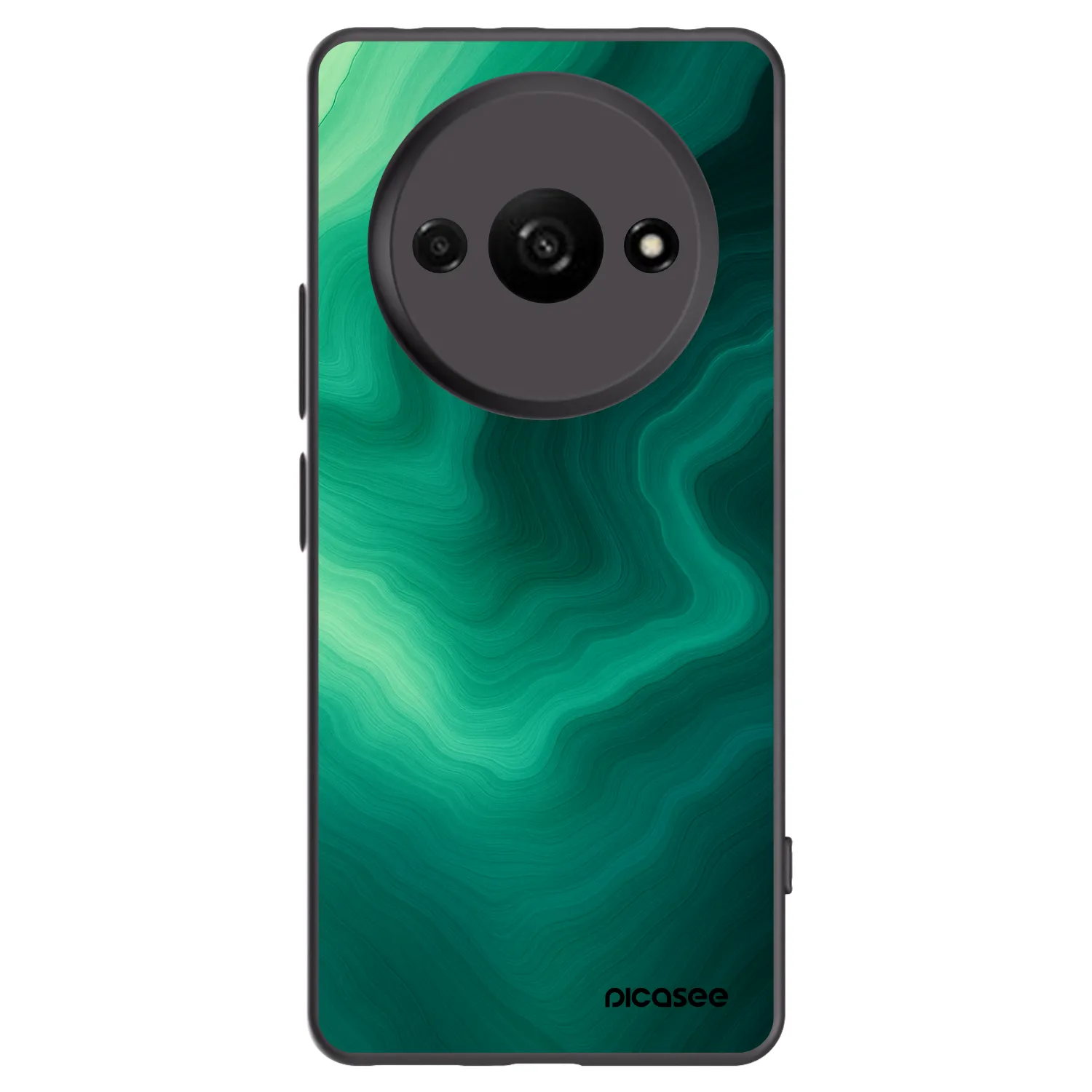 Picasee silikonski črni ovitek za Xiaomi Redmi A3 - Malachite