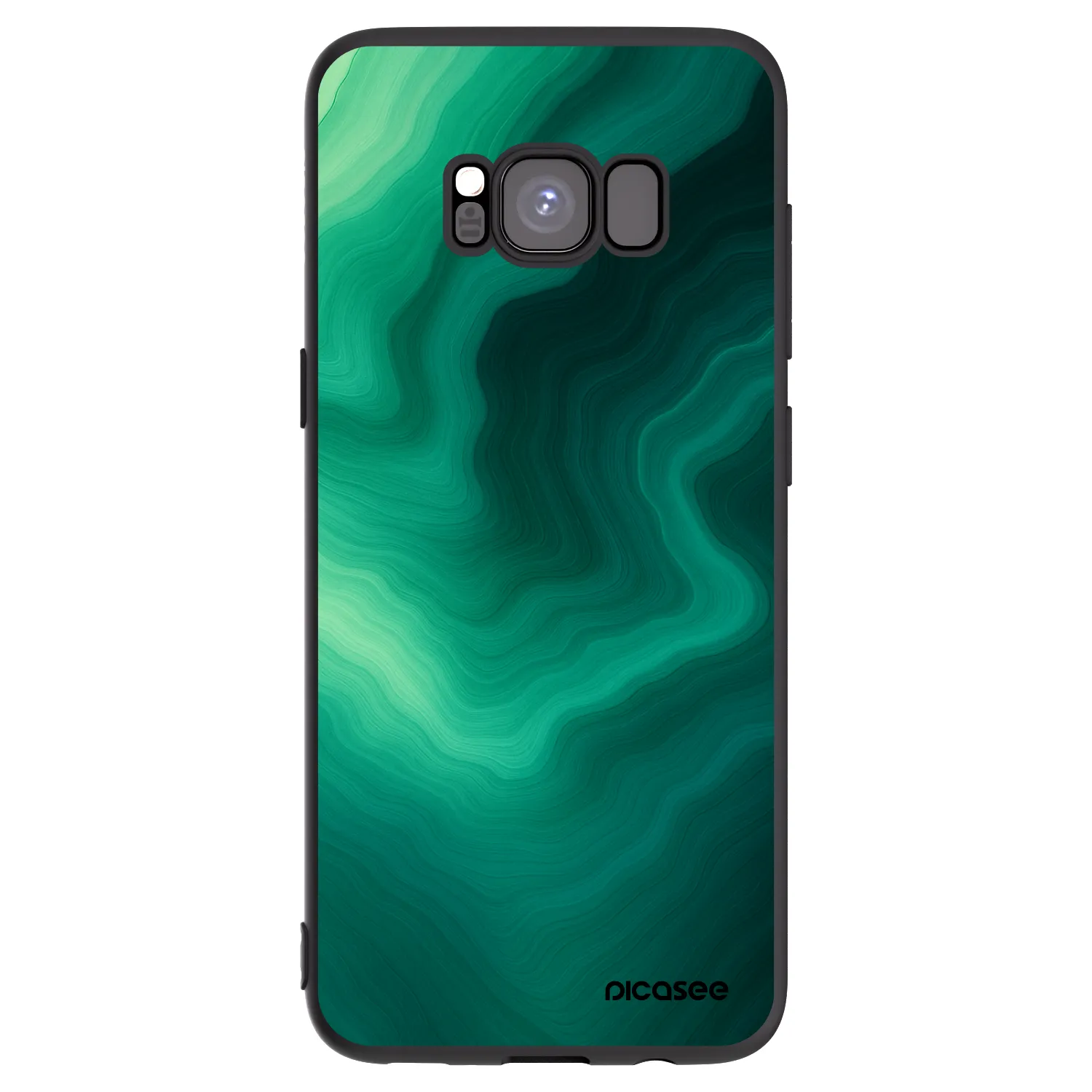 Picasee silikonski črni ovitek za Samsung Galaxy S8 G950F - Malachite