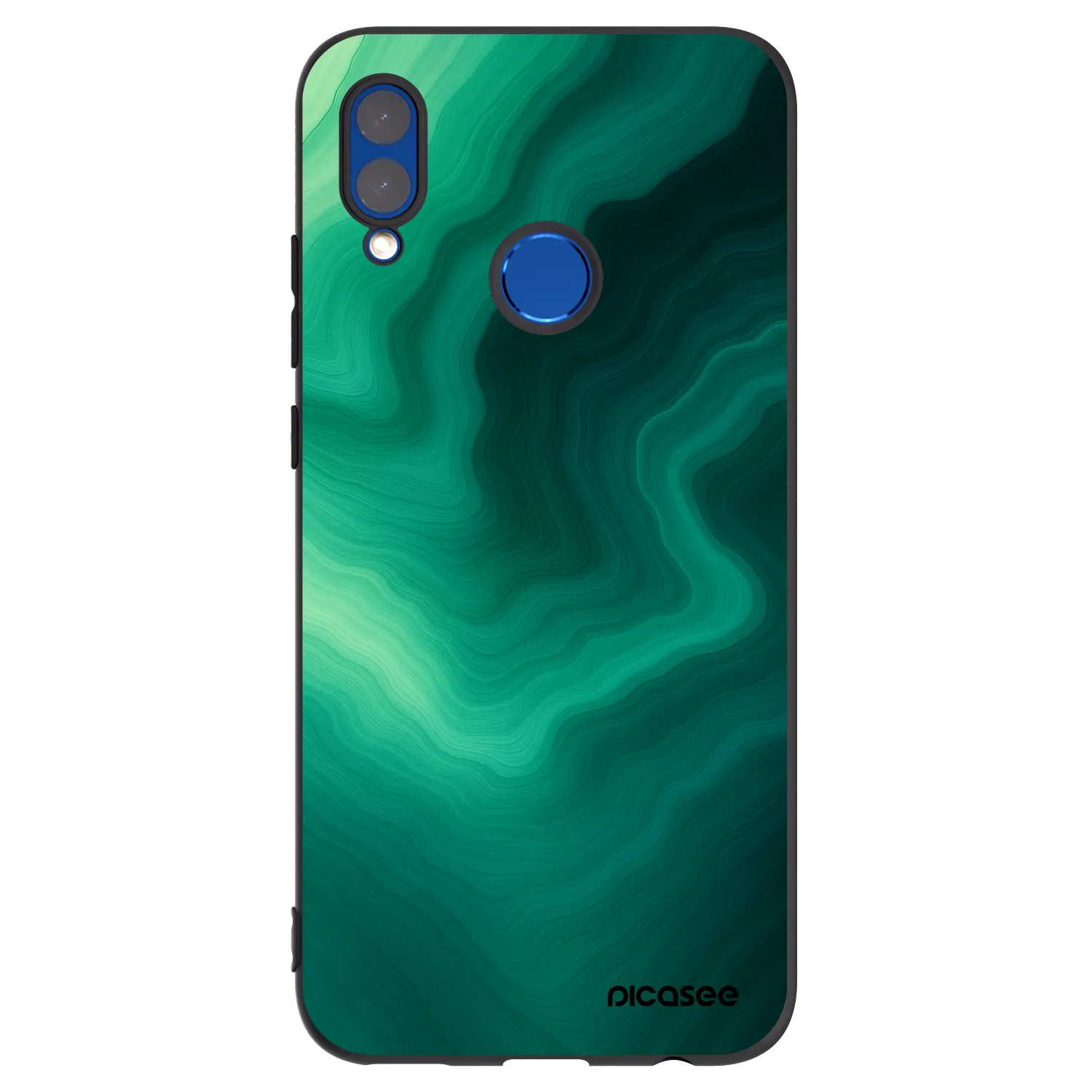 Picasee silikonski črni ovitek za Honor 10 Lite - Malachite