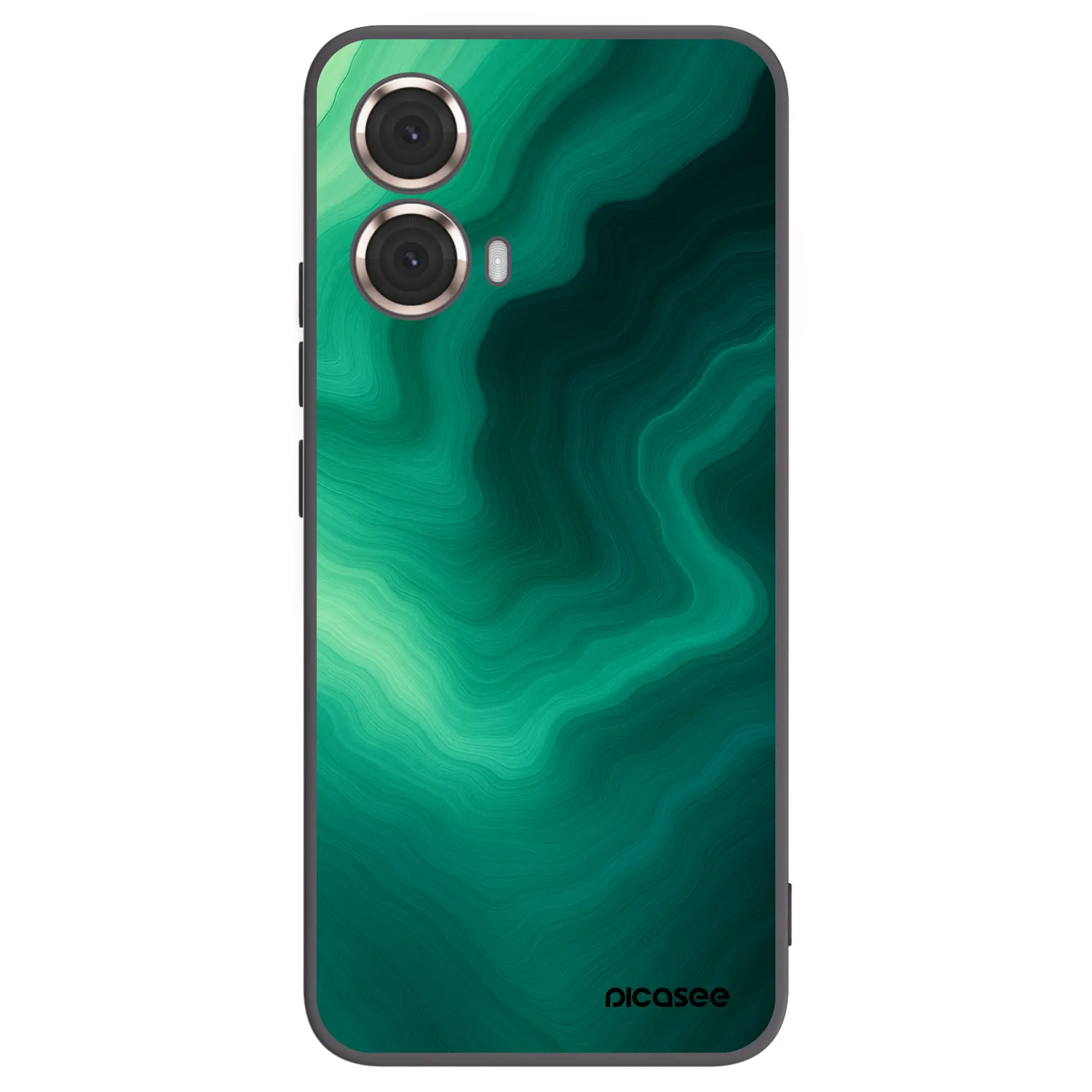 Picasee silikonski črni ovitek za Motorola Moto G85 - Malachite