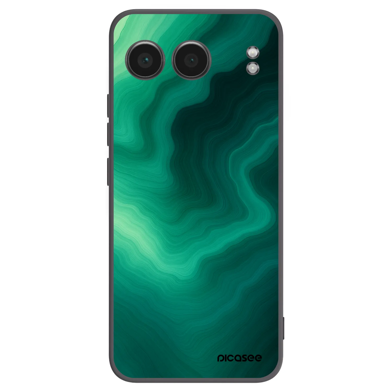 Picasee silikonski črni ovitek za OnePlus Nord 4 - Malachite