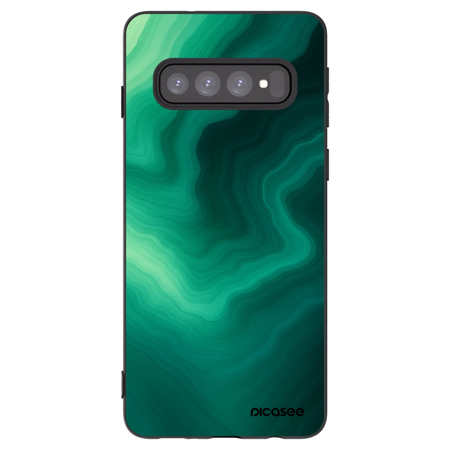 Picasee silikonski črni ovitek za Samsung Galaxy S10 G973 - Malachite