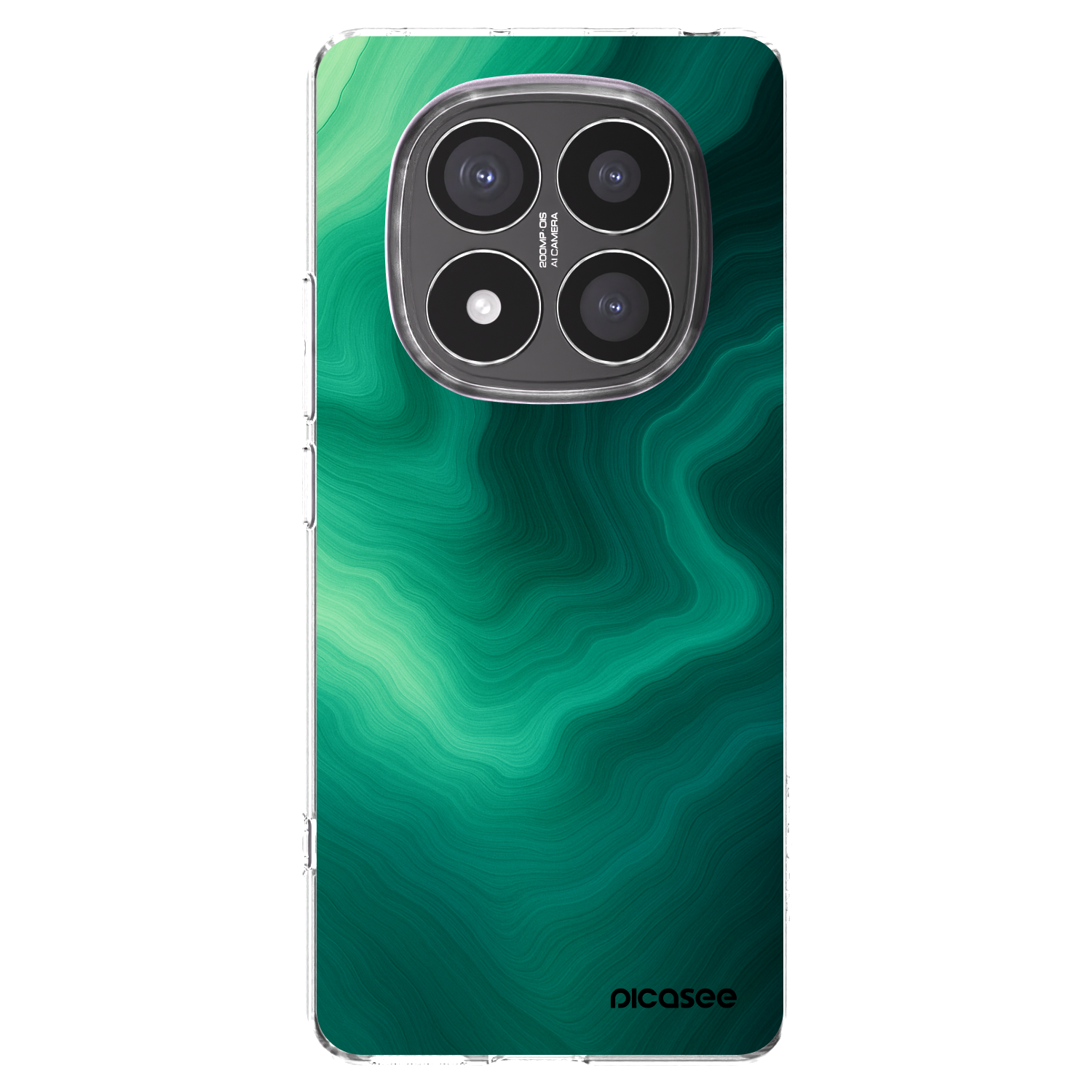 Picasee silikonski prozorni ovitek za Xiaomi Redmi Note 14 Pro+ 5G - Malachite