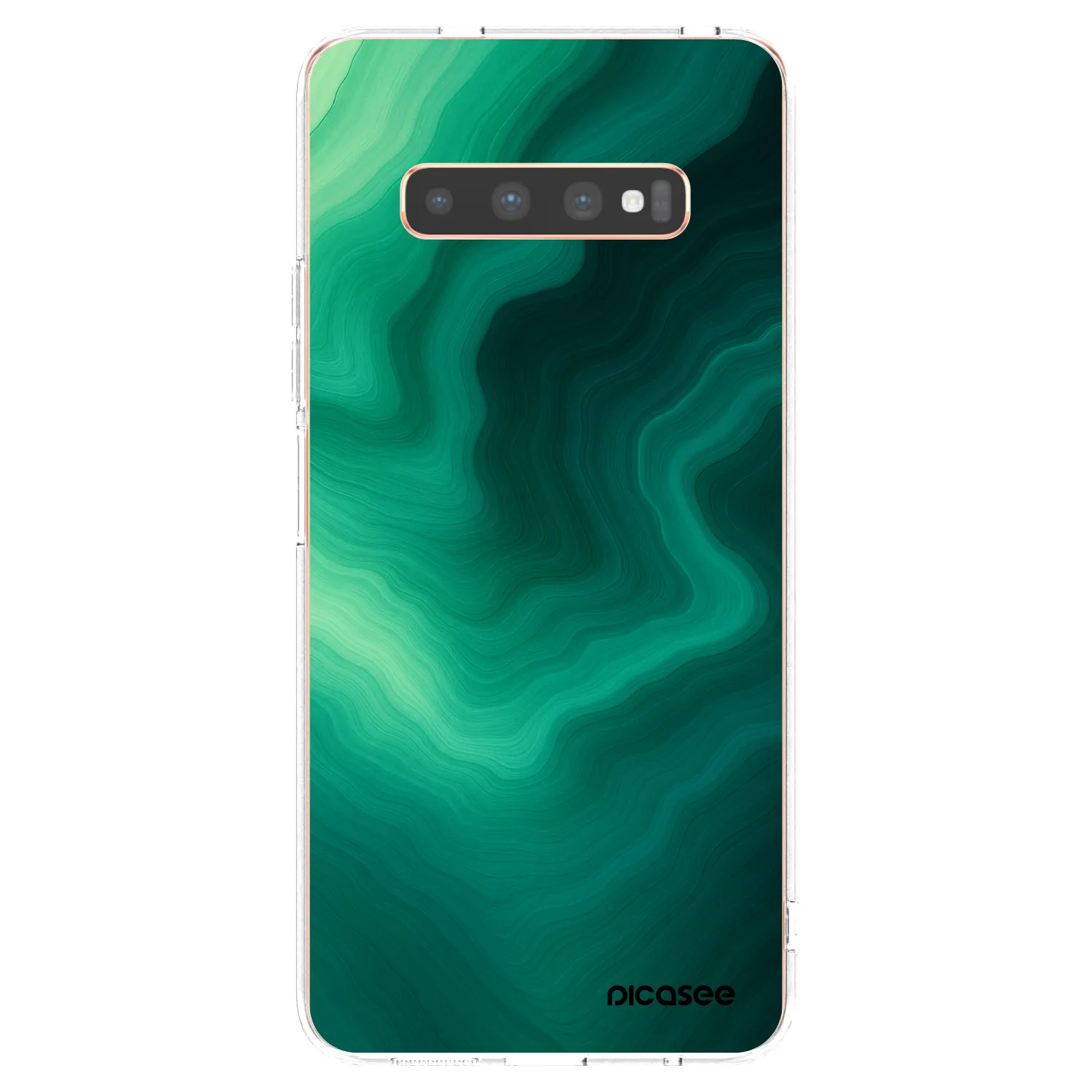 Picasee silikonski prozorni ovitek za Samsung Galaxy S10 Plus G975 - Malachite
