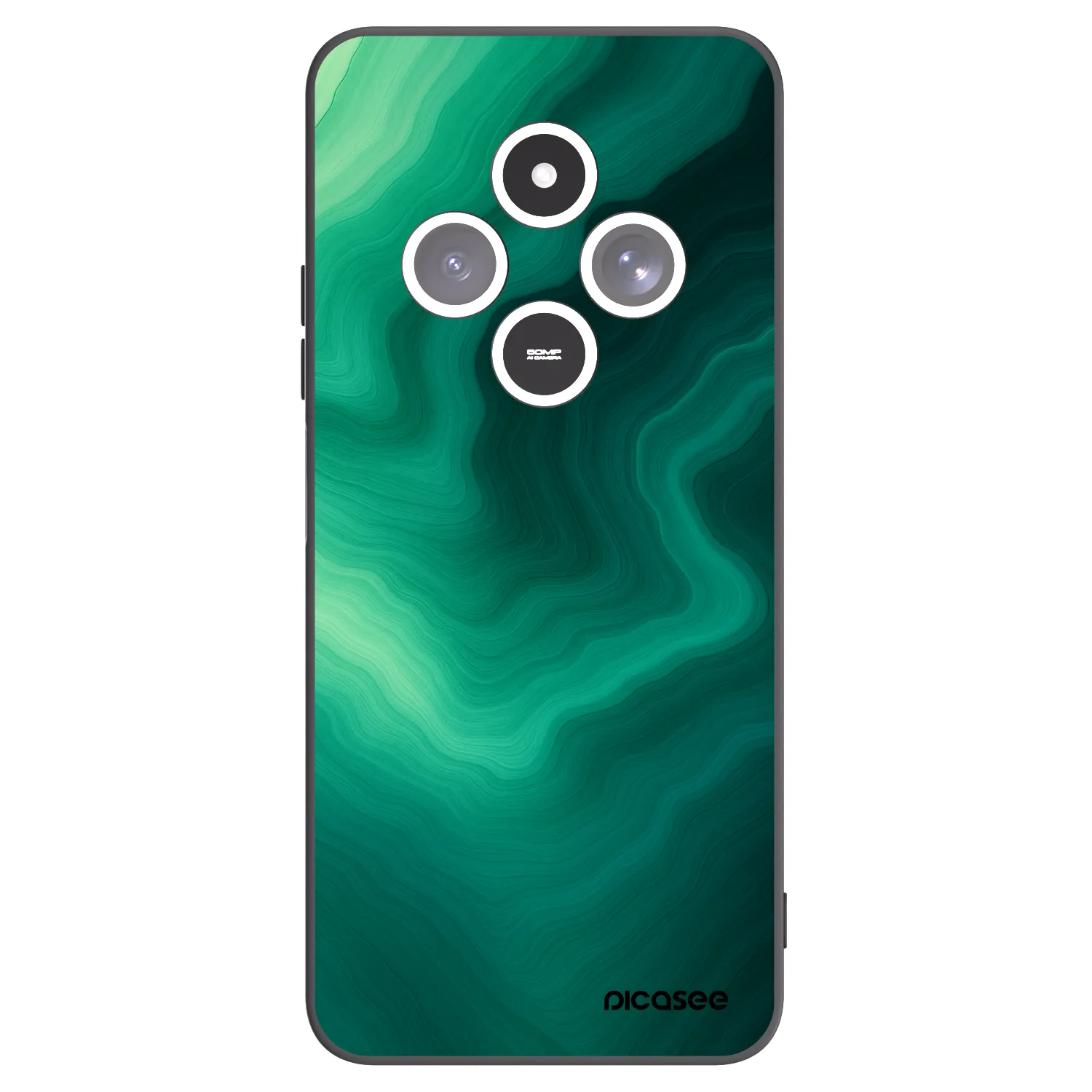 Picasee silikonski črni ovitek za Xiaomi Redmi 14C - Malachite