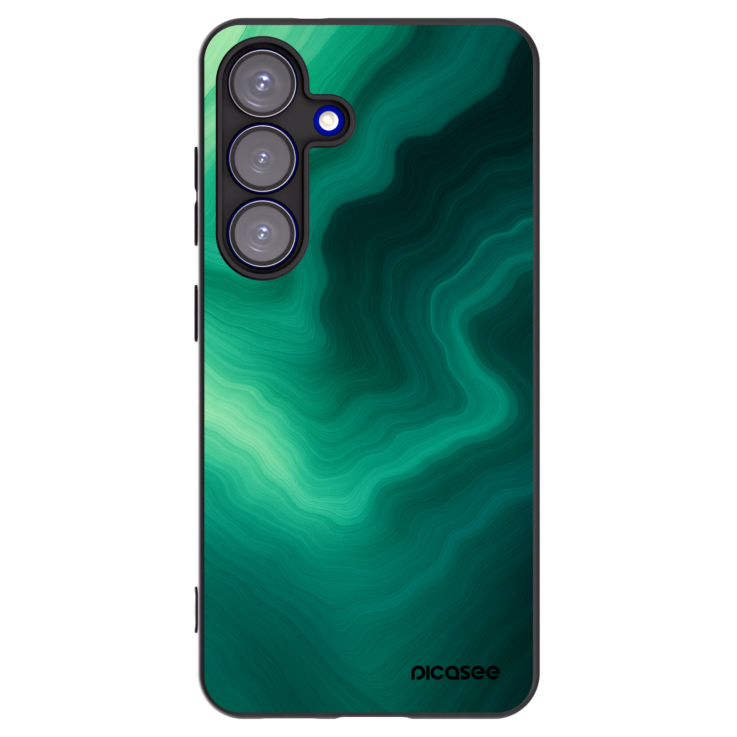 Picasee silikonski črni ovitek za Samsung Galaxy S25 5G - Malachite