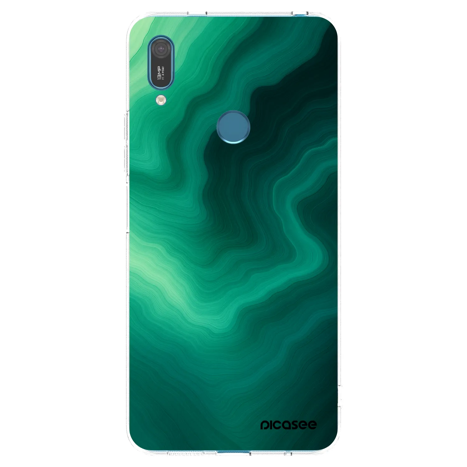 Picasee silikonski prozorni ovitek za Huawei Y7 2019 - Malachite