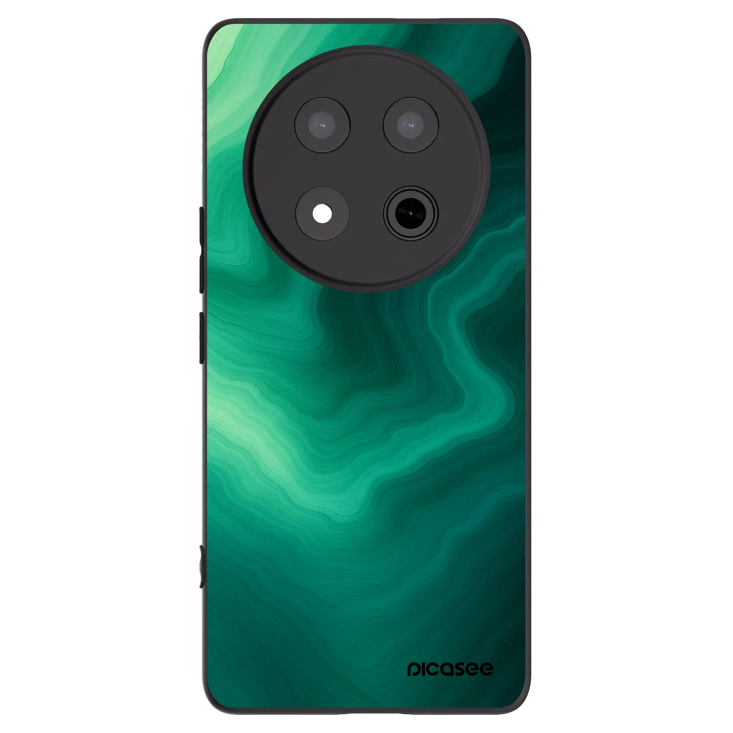 Picasee silikonski črni ovitek za Honor Magic7 Lite 5G - Malachite