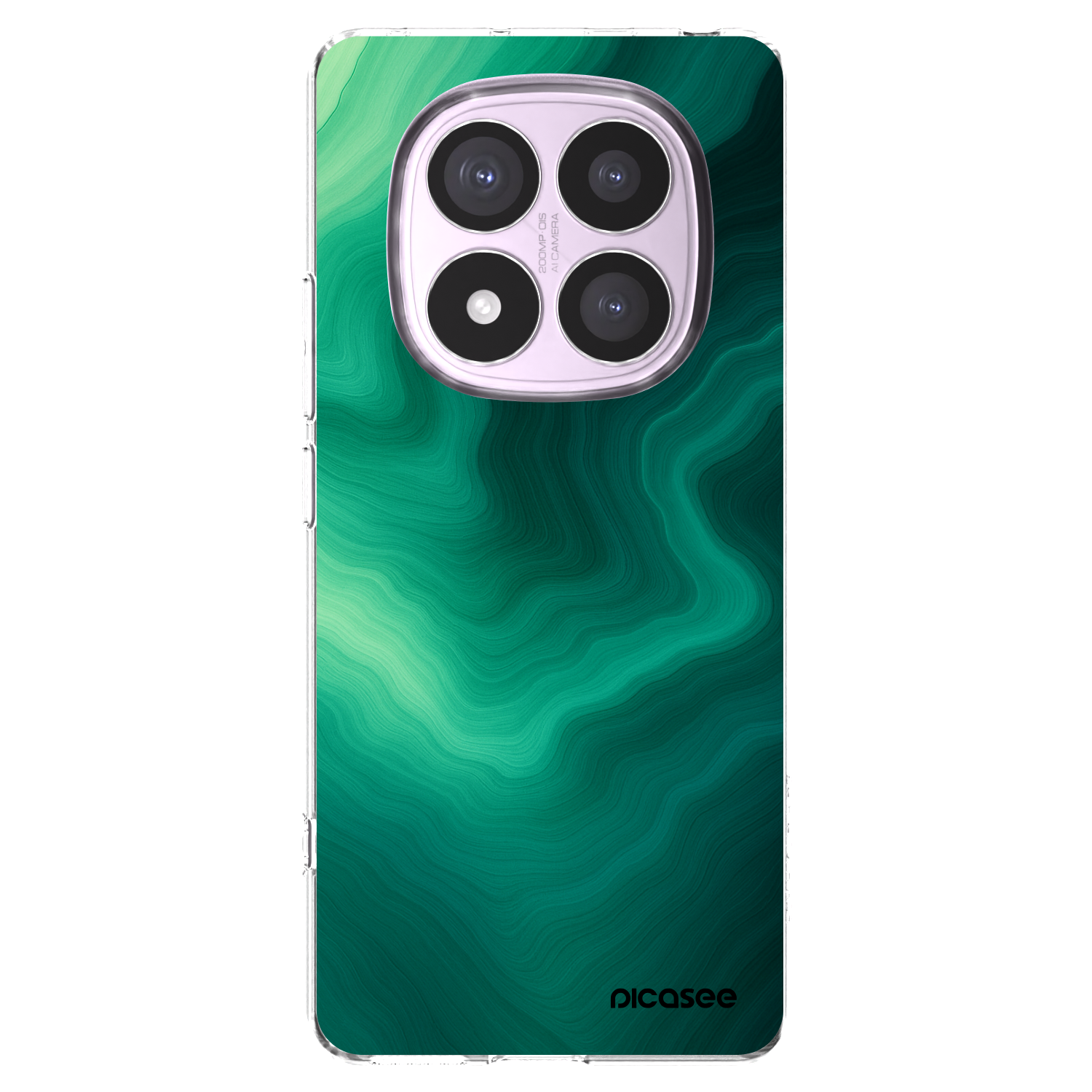 Picasee silikonski prozorni ovitek za Xiaomi Redmi Note 14 Pro 4G - Malachite