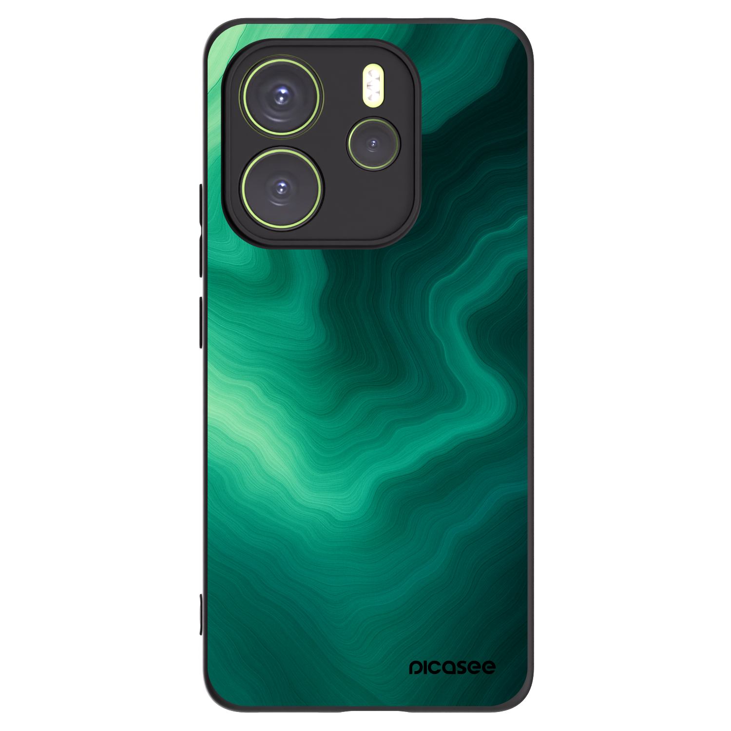 Picasee silikonski črni ovitek za Xiaomi Redmi Note 14 4G - Malachite