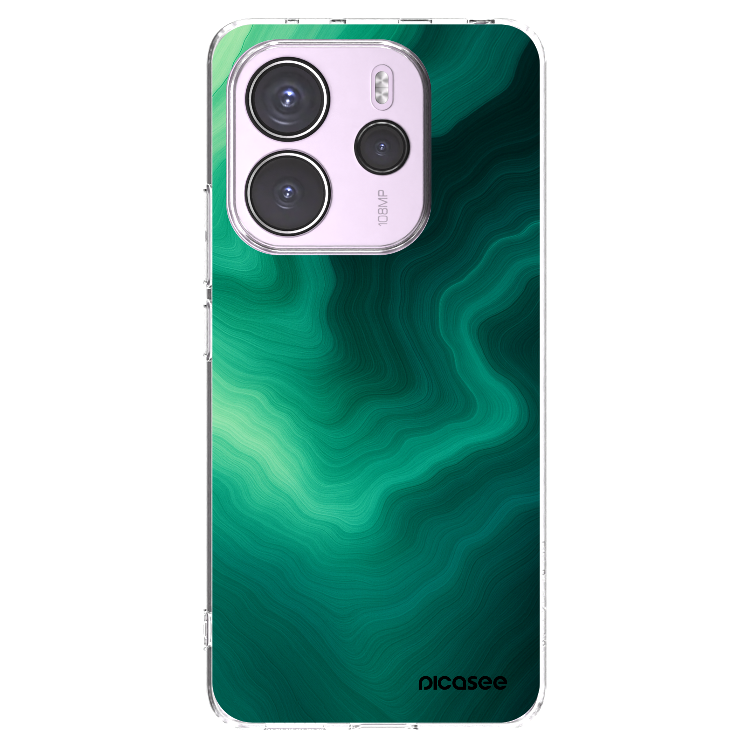 Picasee silikonski prozorni ovitek za Xiaomi Redmi Note 14 4G - Malachite