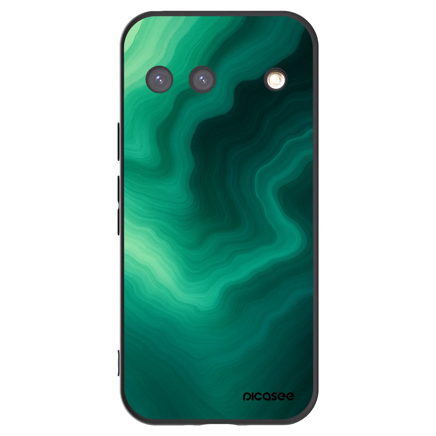 Picasee silikonski črni ovitek za Google Pixel 9 - Malachite