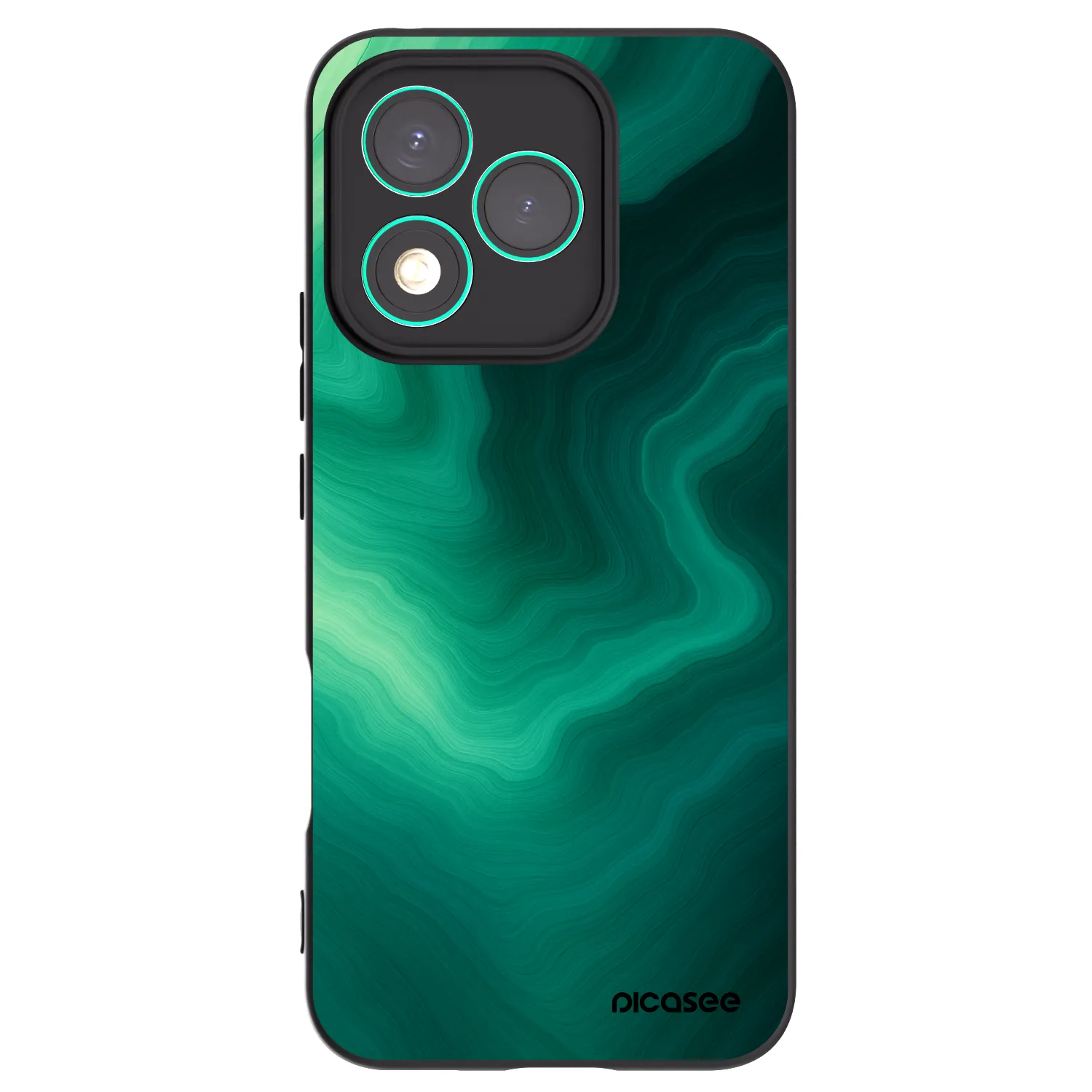 Picasee silikonski črni ovitek za Honor 400 Lite 5G - Malachite