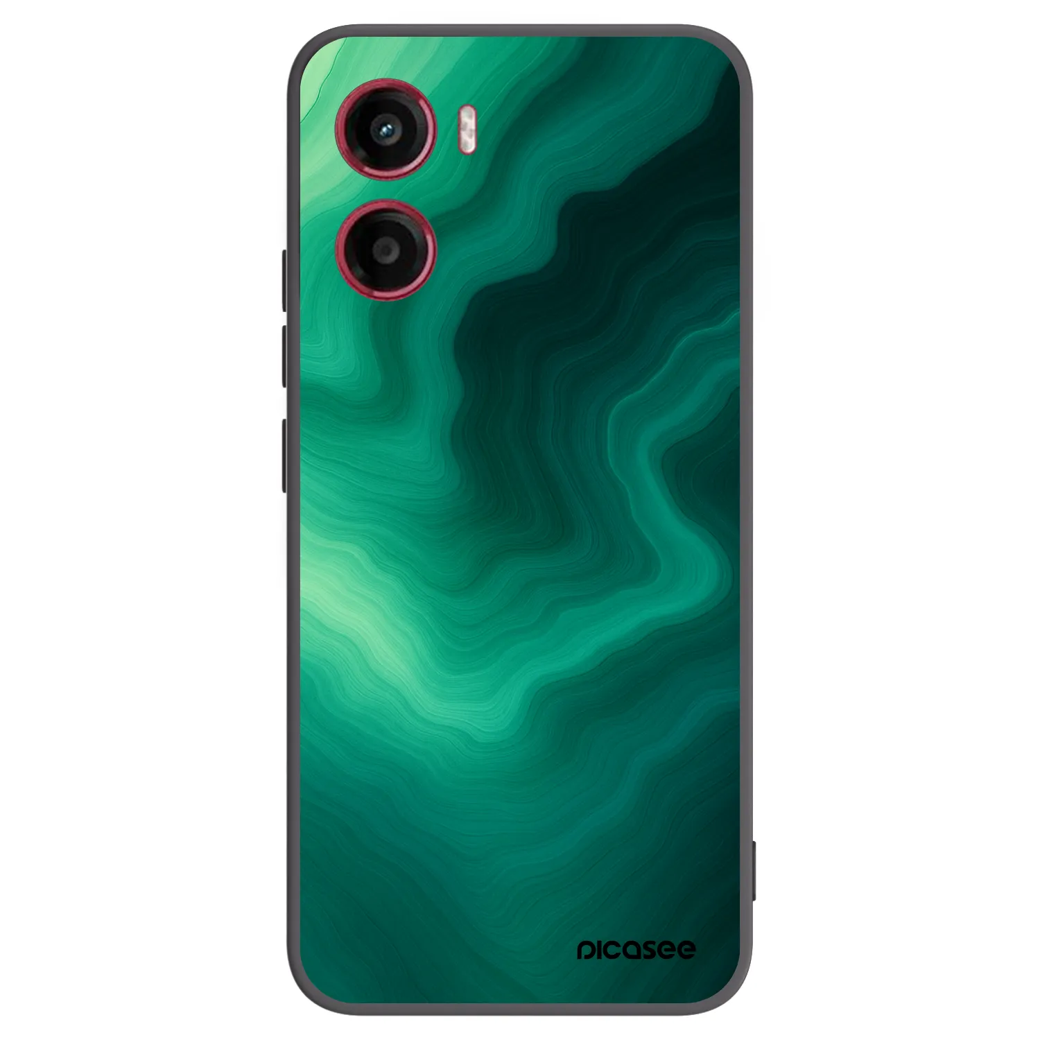 Picasee silikonski črni ovitek za Motorola Moto G05 - Malachite