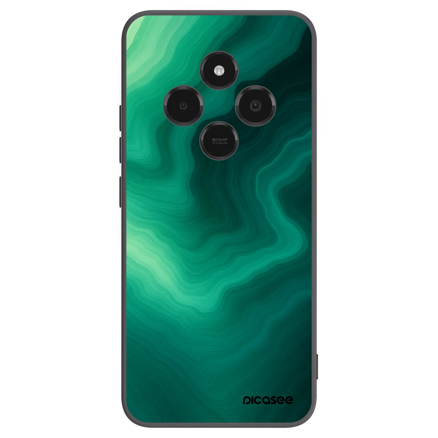 Picasee silikonski črni ovitek za Xiaomi Poco C75 - Malachite