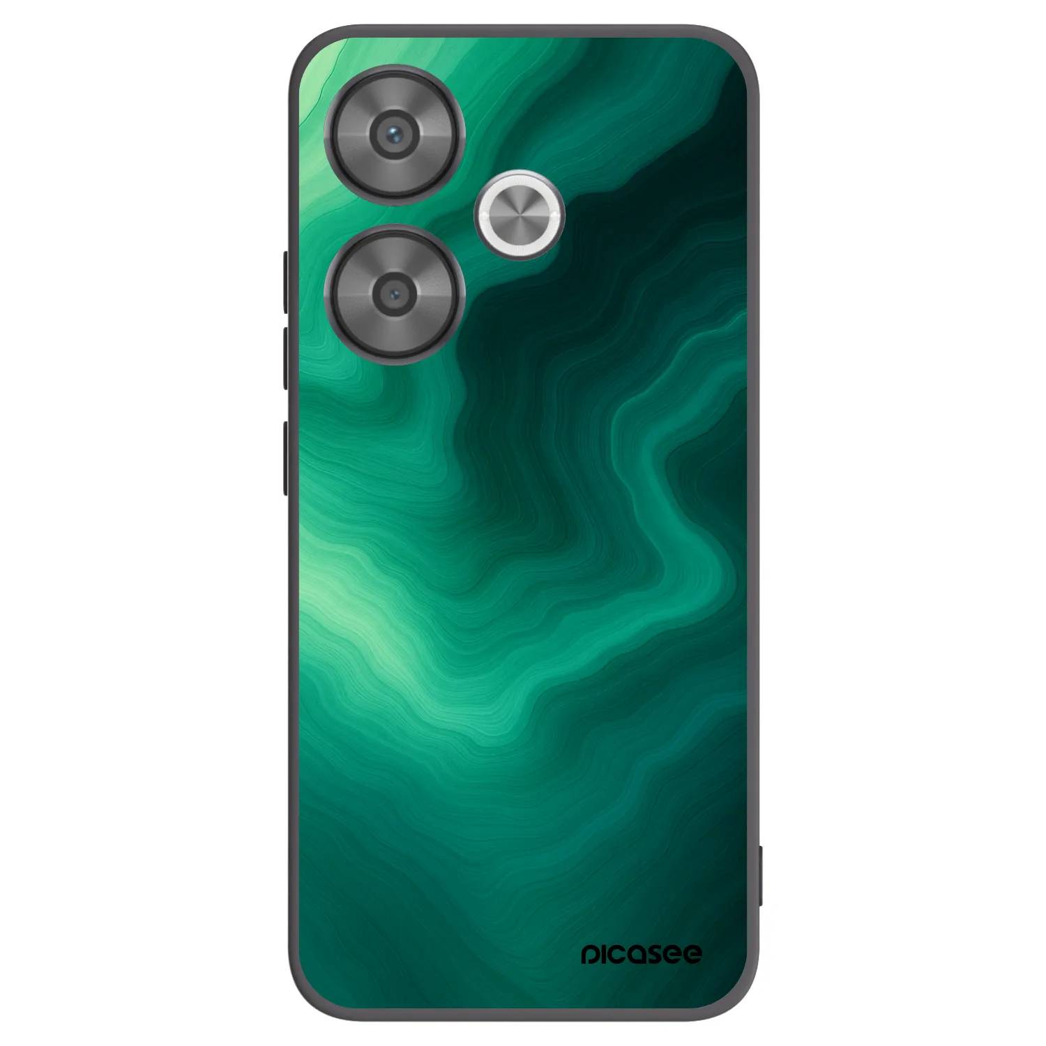 Picasee silikonski črni ovitek za Xiaomi Poco F6 - Malachite