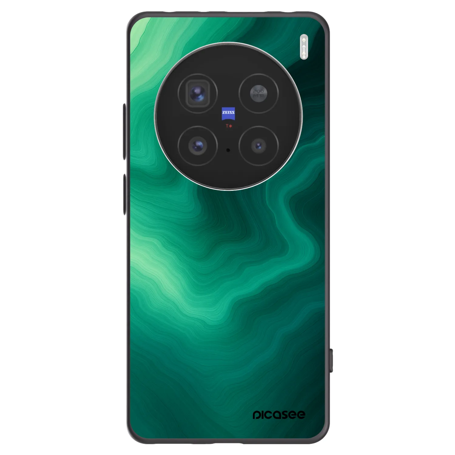 Picasee silikonski črni ovitek za Vivo X200 Pro - Malachite