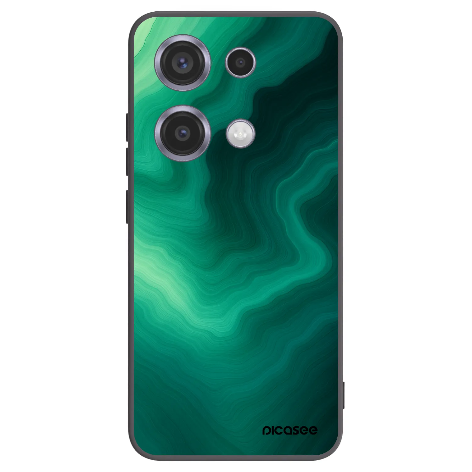 Picasee silikonski črni ovitek za Xiaomi Redmi Note 14S - Malachite