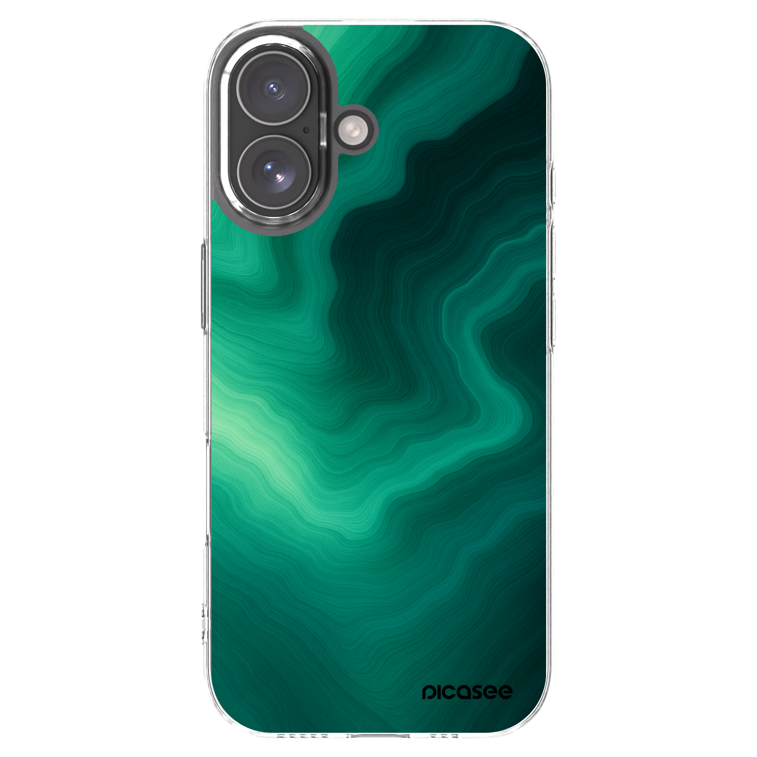 Picasee silikonski prozorni ovitek za Apple iPhone 17 - Malachite